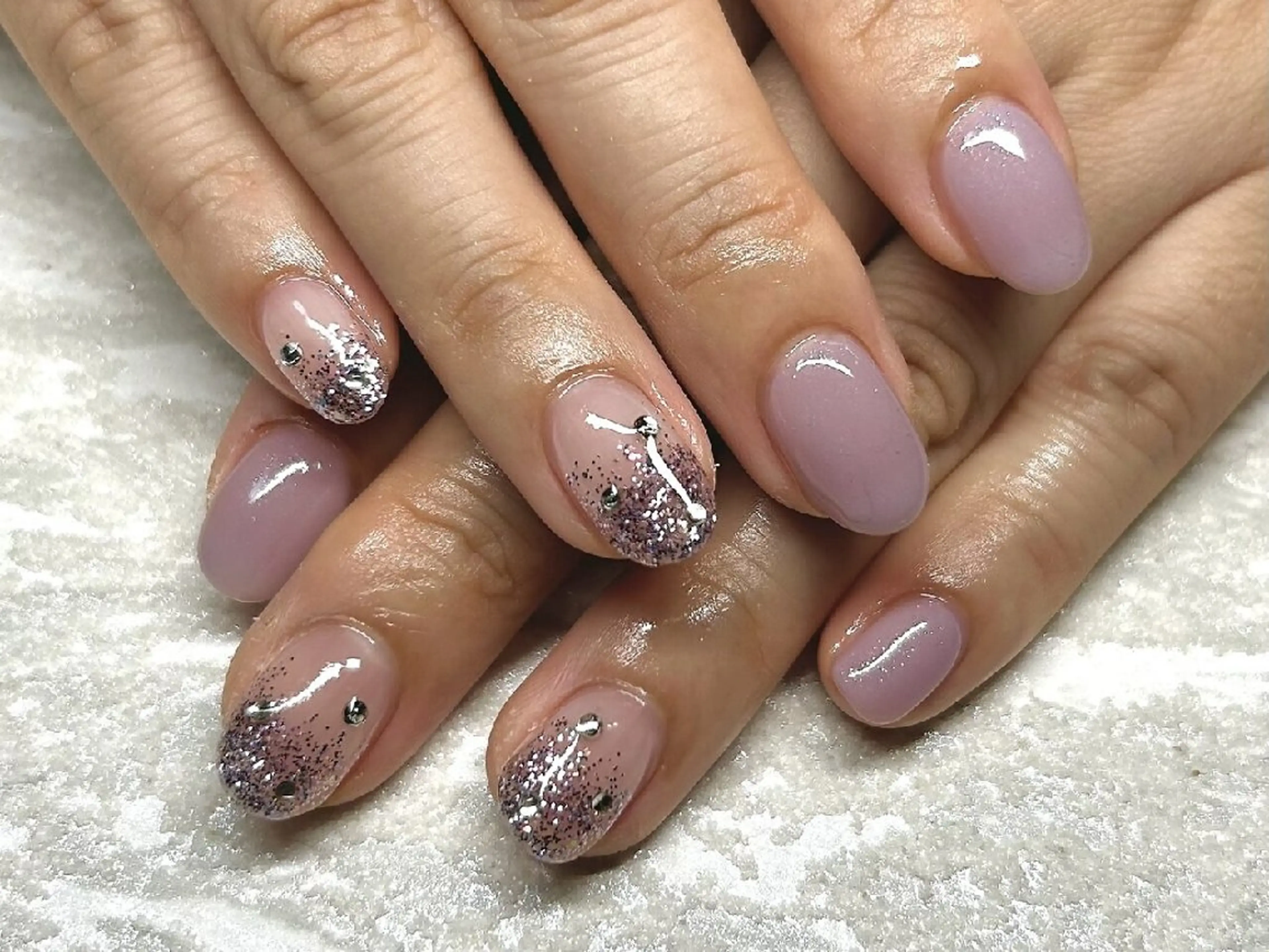 ネイル アートネイル 韓国ネイル ニュアンスネイル ピンク ハンドネイル JULIE NAILのネイルデザイン