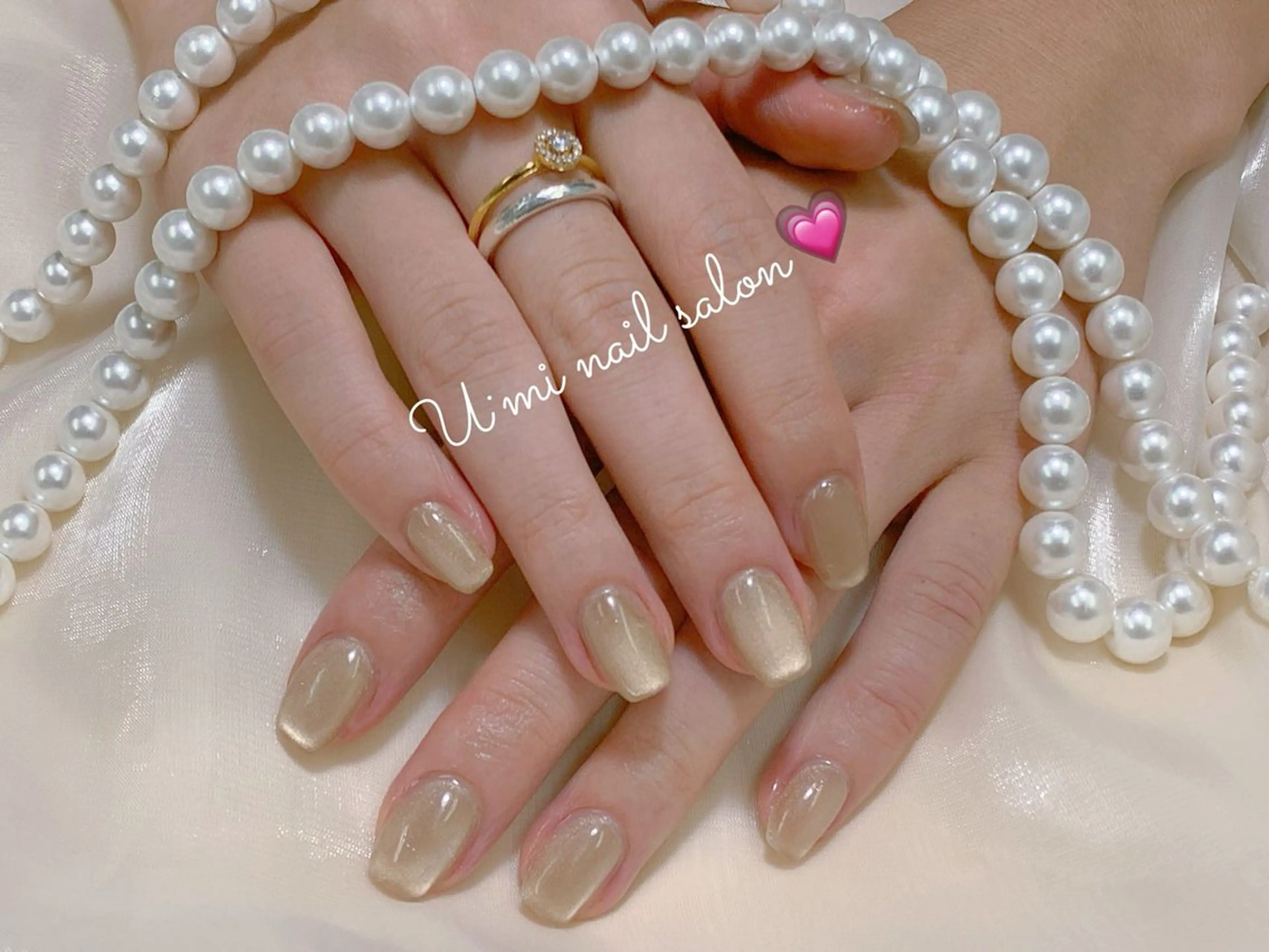 ネイル マグネットネイル マグネットワンカラー ワンカラーネイル Ｕ·Mi nail salon所属・u・mi  上野御徒町パラジェルのネイルデザイン