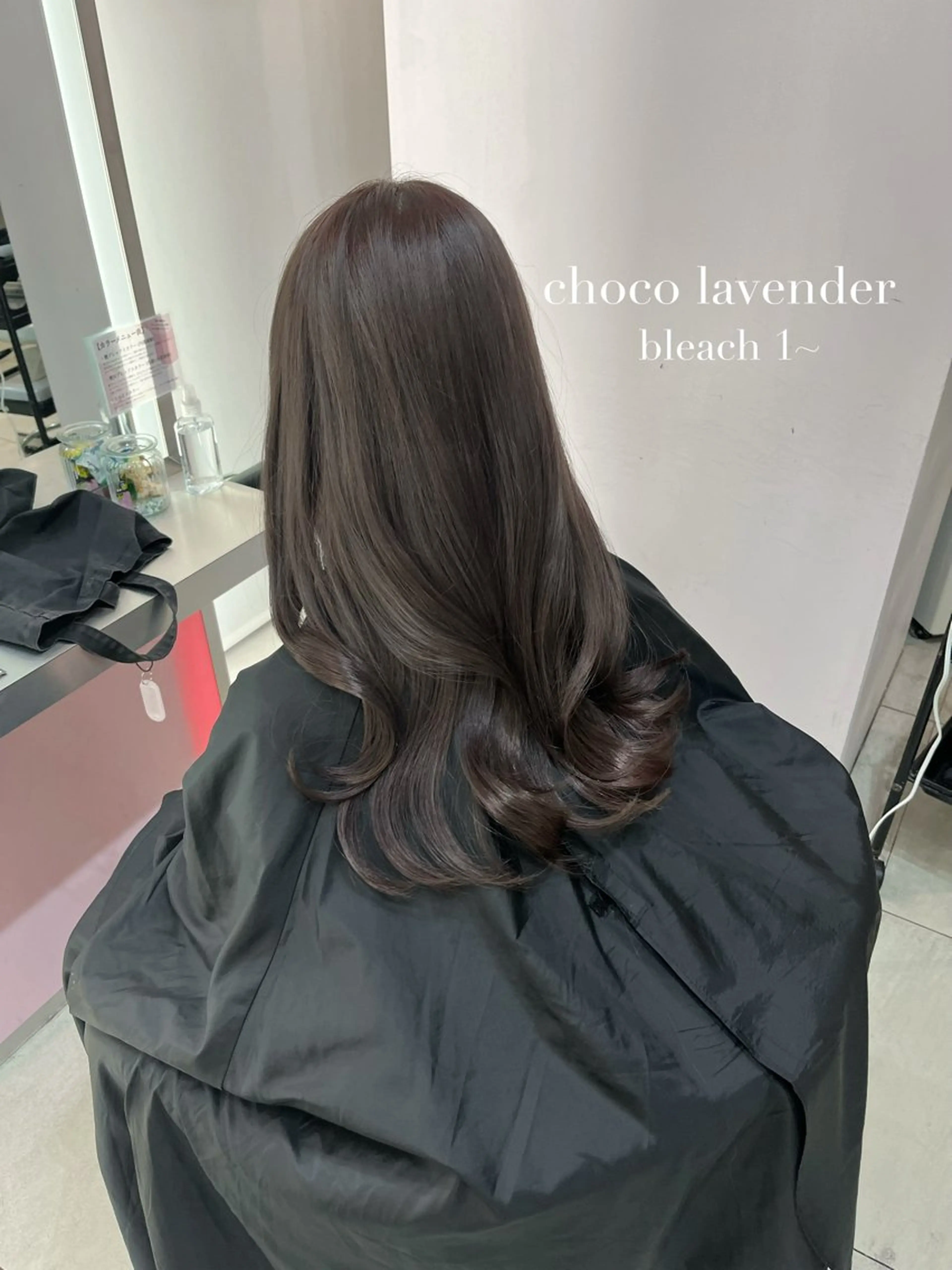 カラー ブリーチ 透明感カラー ラベンダーカラー RENA 大人ガーリー🎀のヘアスタイル