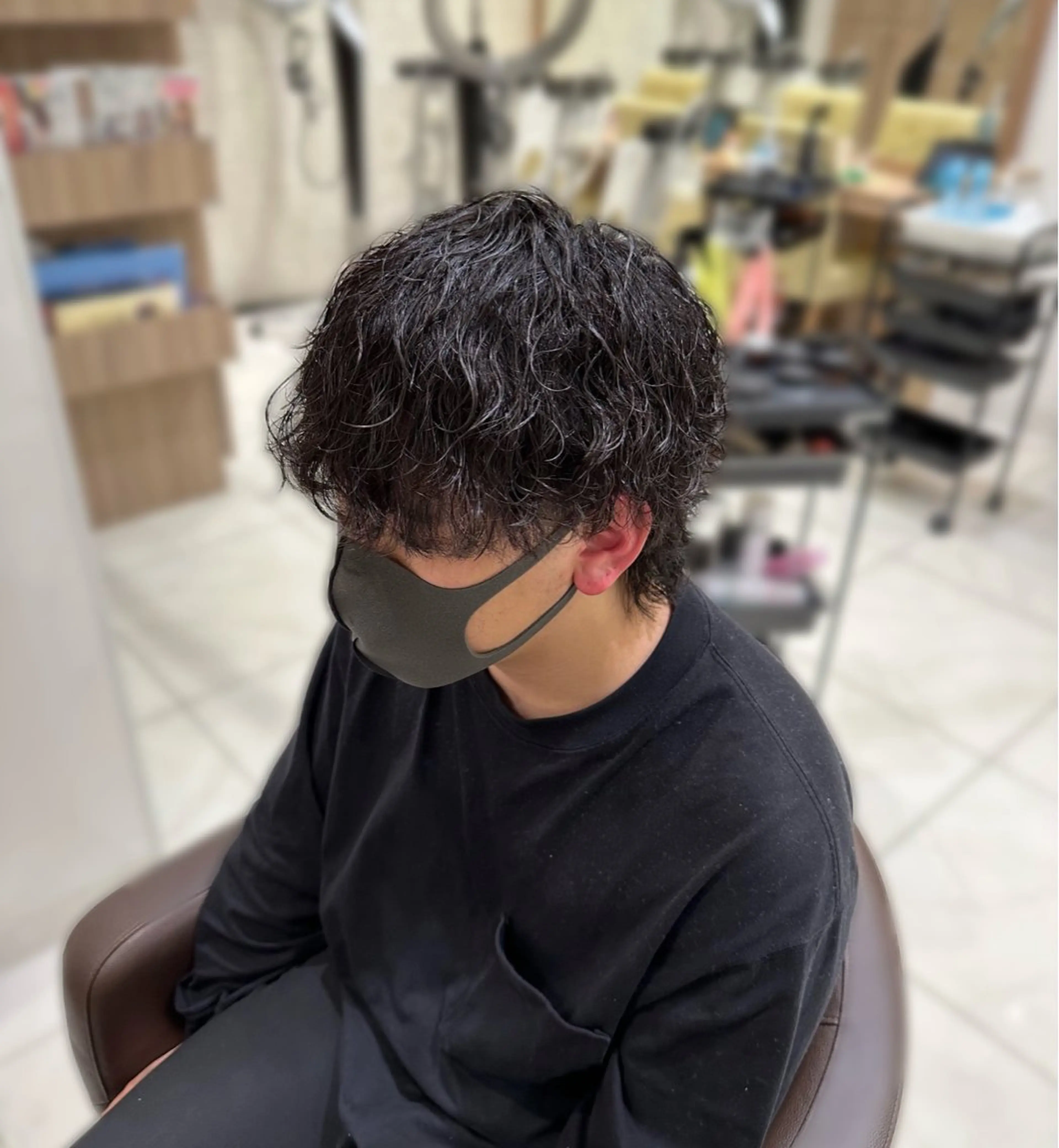 ショート メンズ メンズウルフカット ショートヘア ウルフカット カット パーマ 渡邉 理央のヘアスタイル