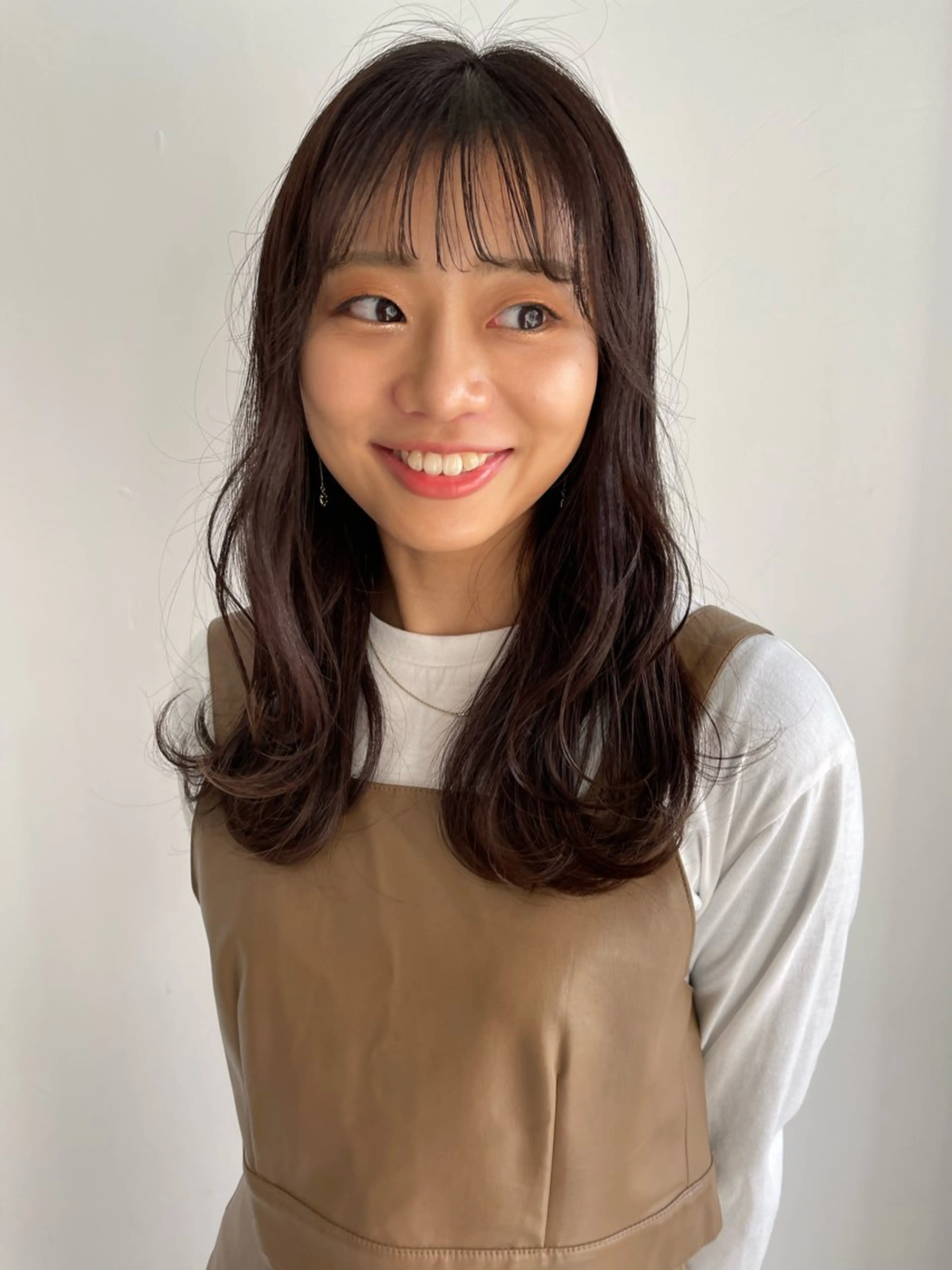セミロング カット ヘアカラー トリートメント 松本 結のヘアスタイル