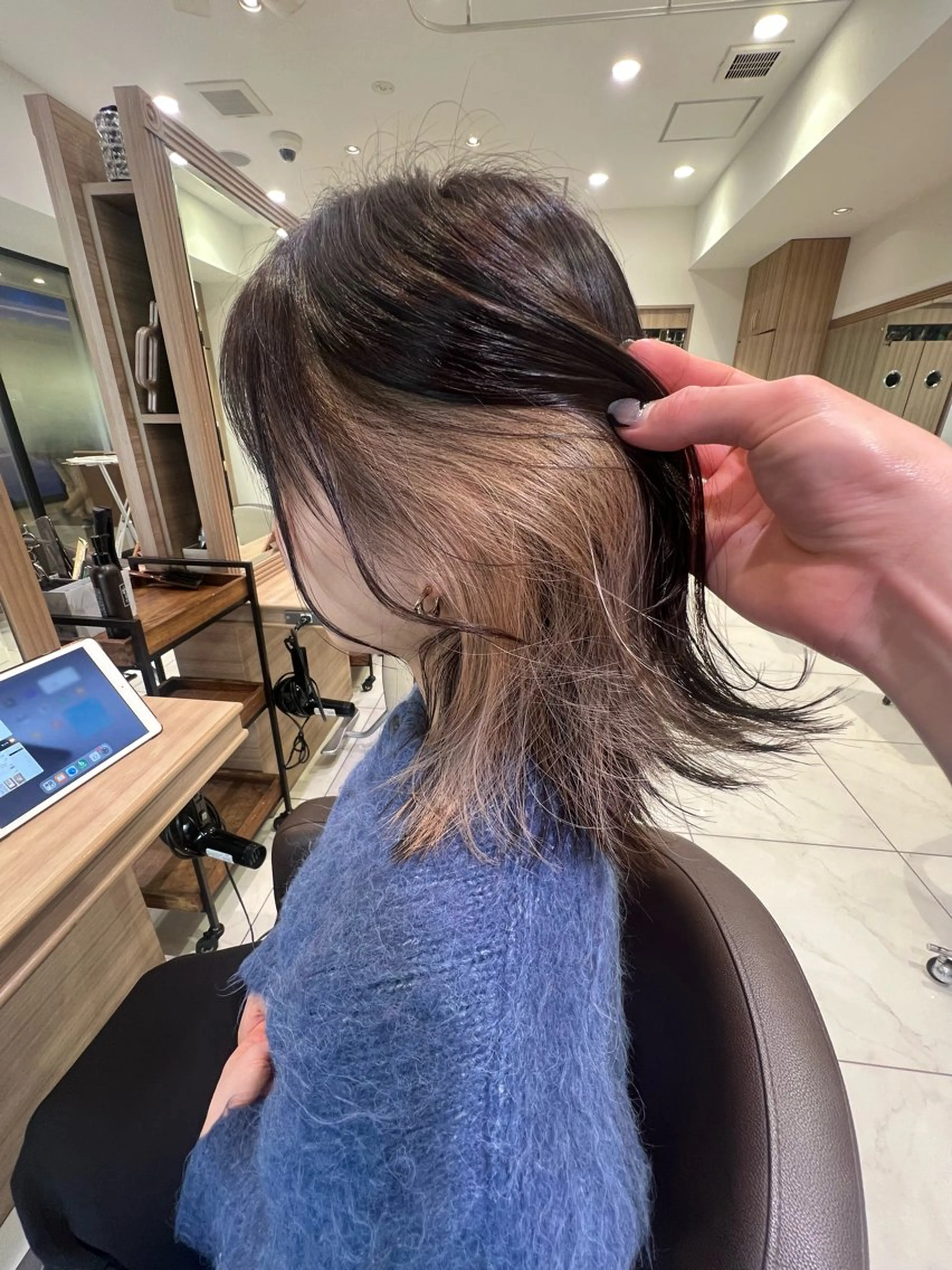 ミディアム カラー 極艶ハイトーン 💎りゅうやのヘアスタイル