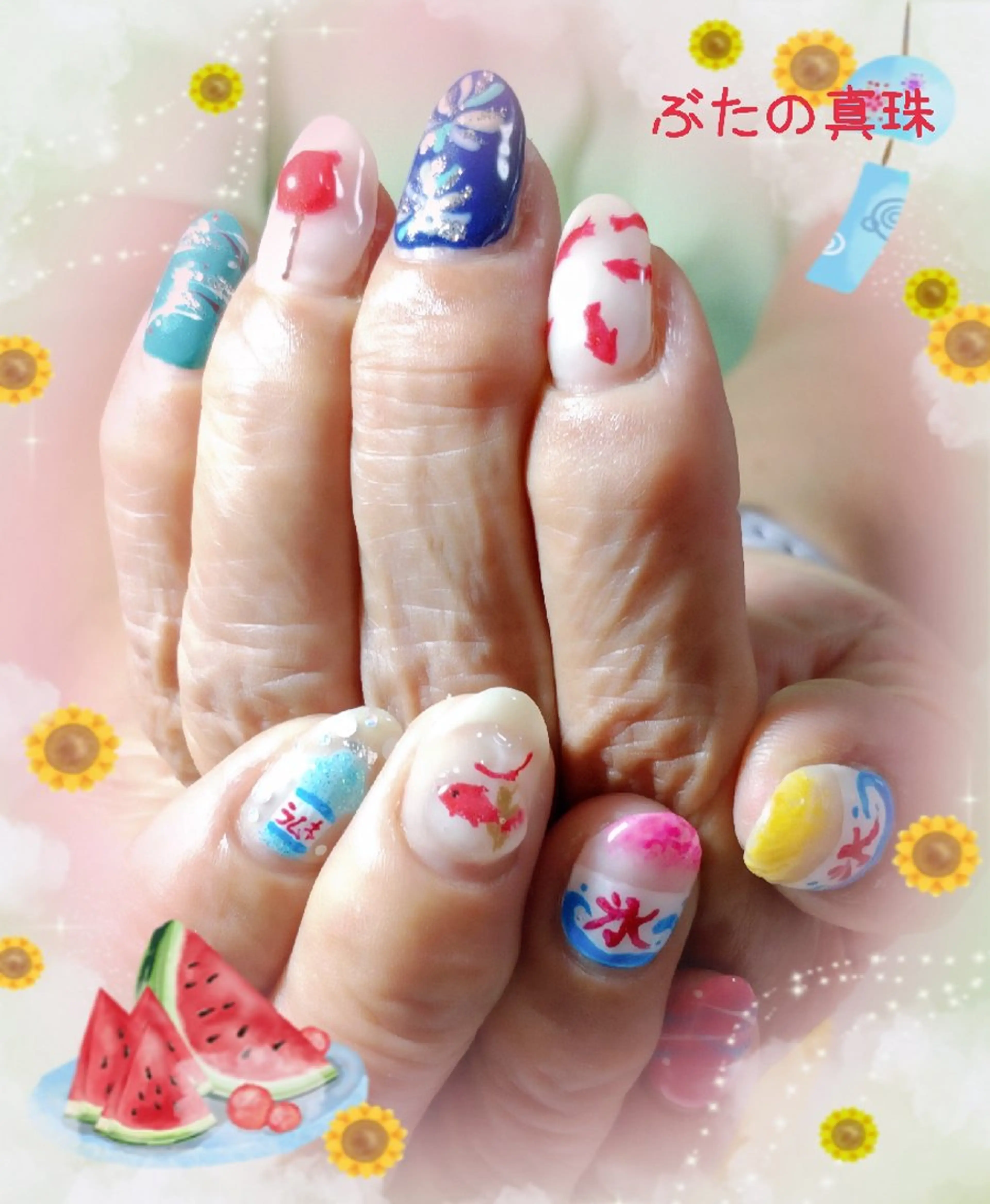 ネイル ハンドネイル 林 珠里のネイルデザイン