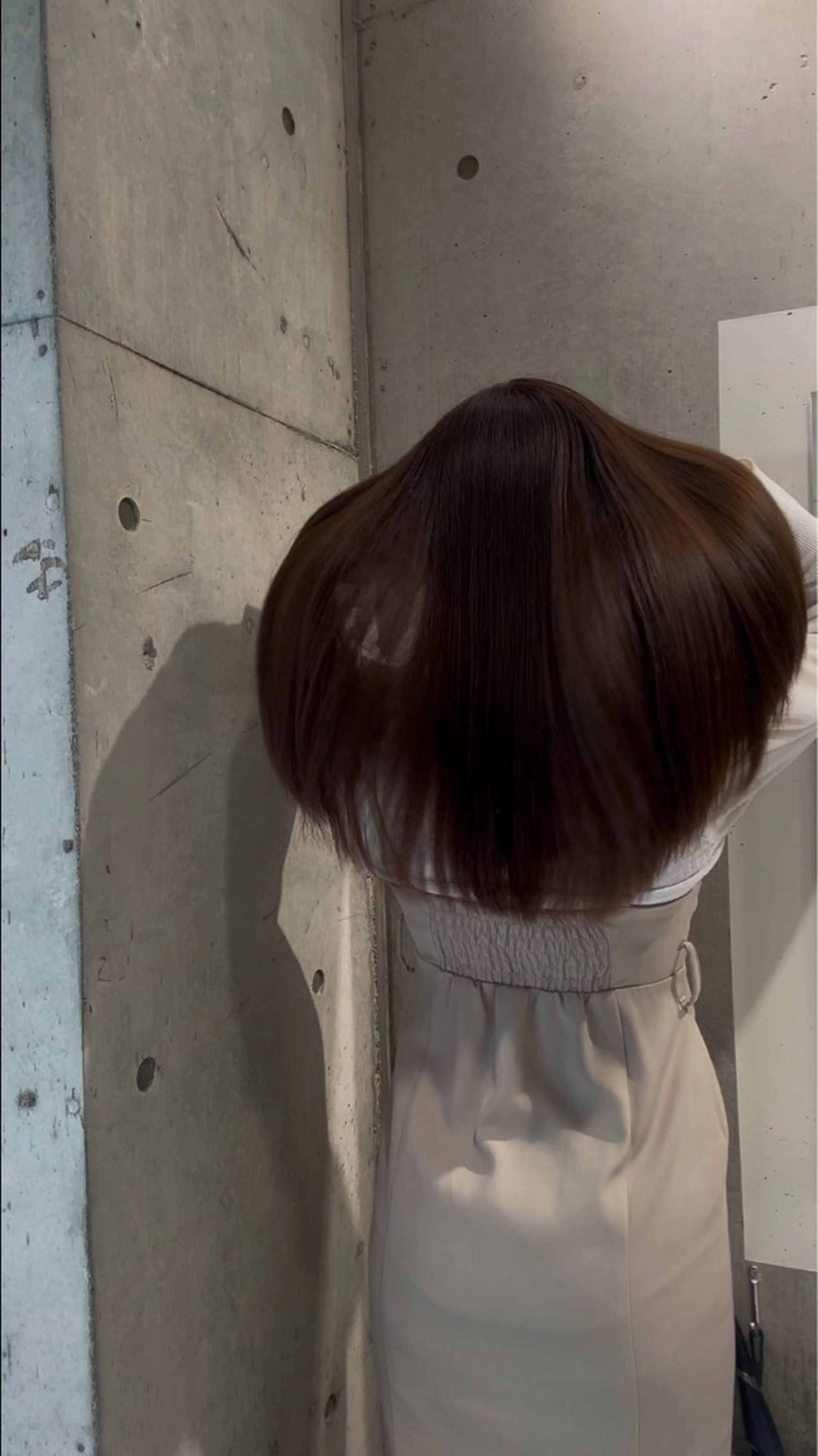セミロング 髪質改善 カット ヘアカラー 縮毛矯正 トリートメント nagi所属・透明感／髪質改善 ／ 千種／りかのヘアスタイル