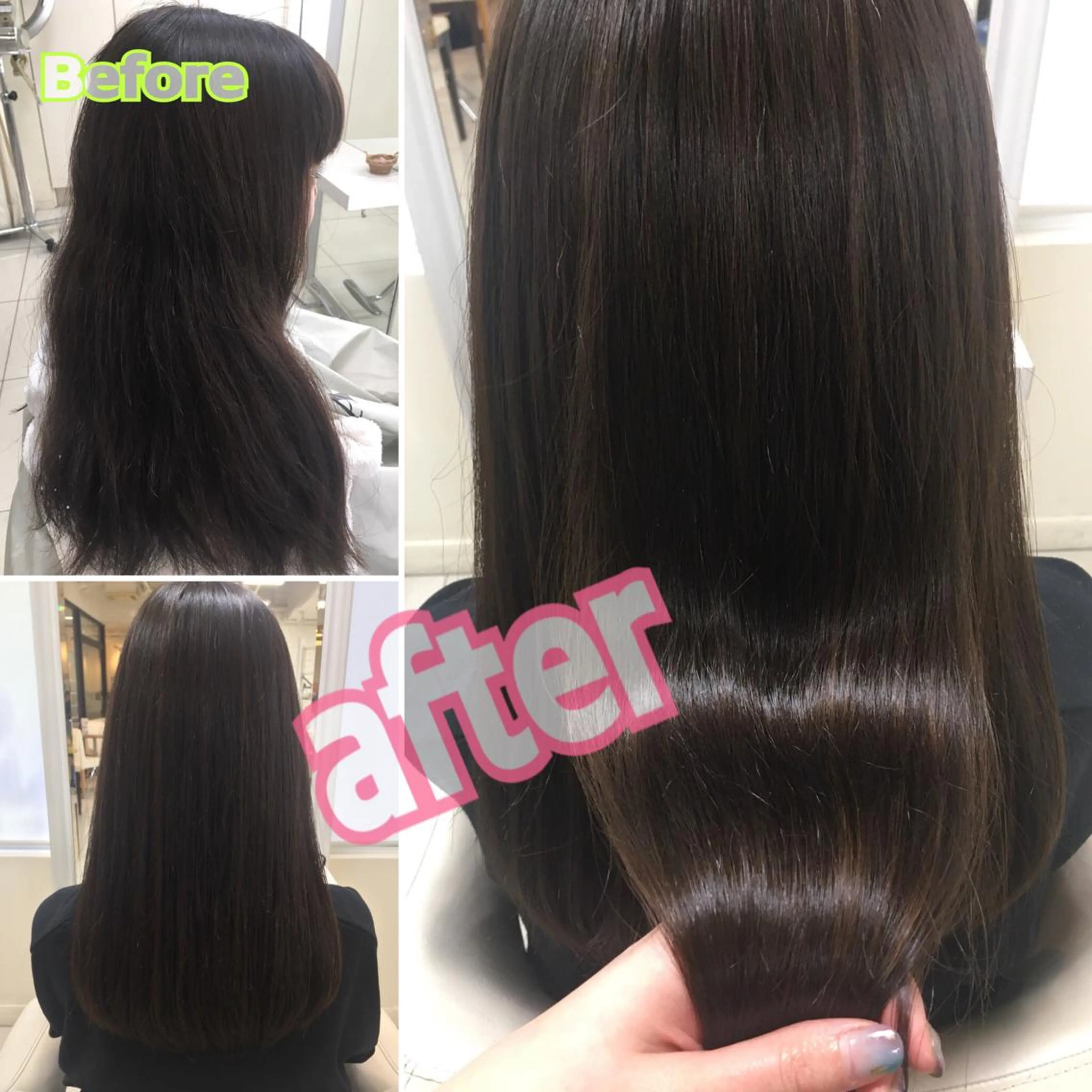 ロング パーマ 縮毛矯正 カット 縮毛矯正 トリートメント K kasumiのヘアスタイル