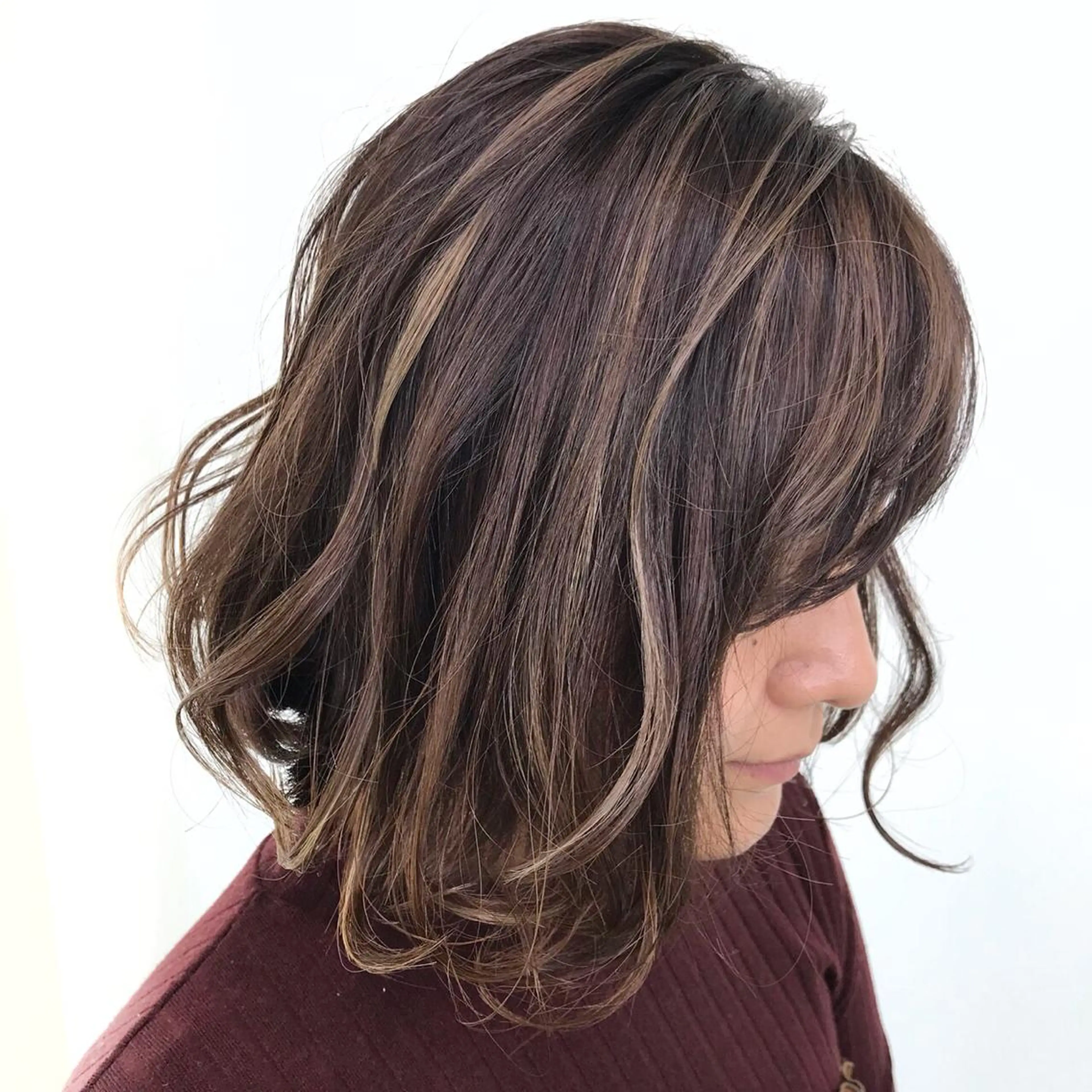 ミディアム カラー パーマ ヘアカラー エリア人気No.1 美容室Ash西船橋のヘアスタイル