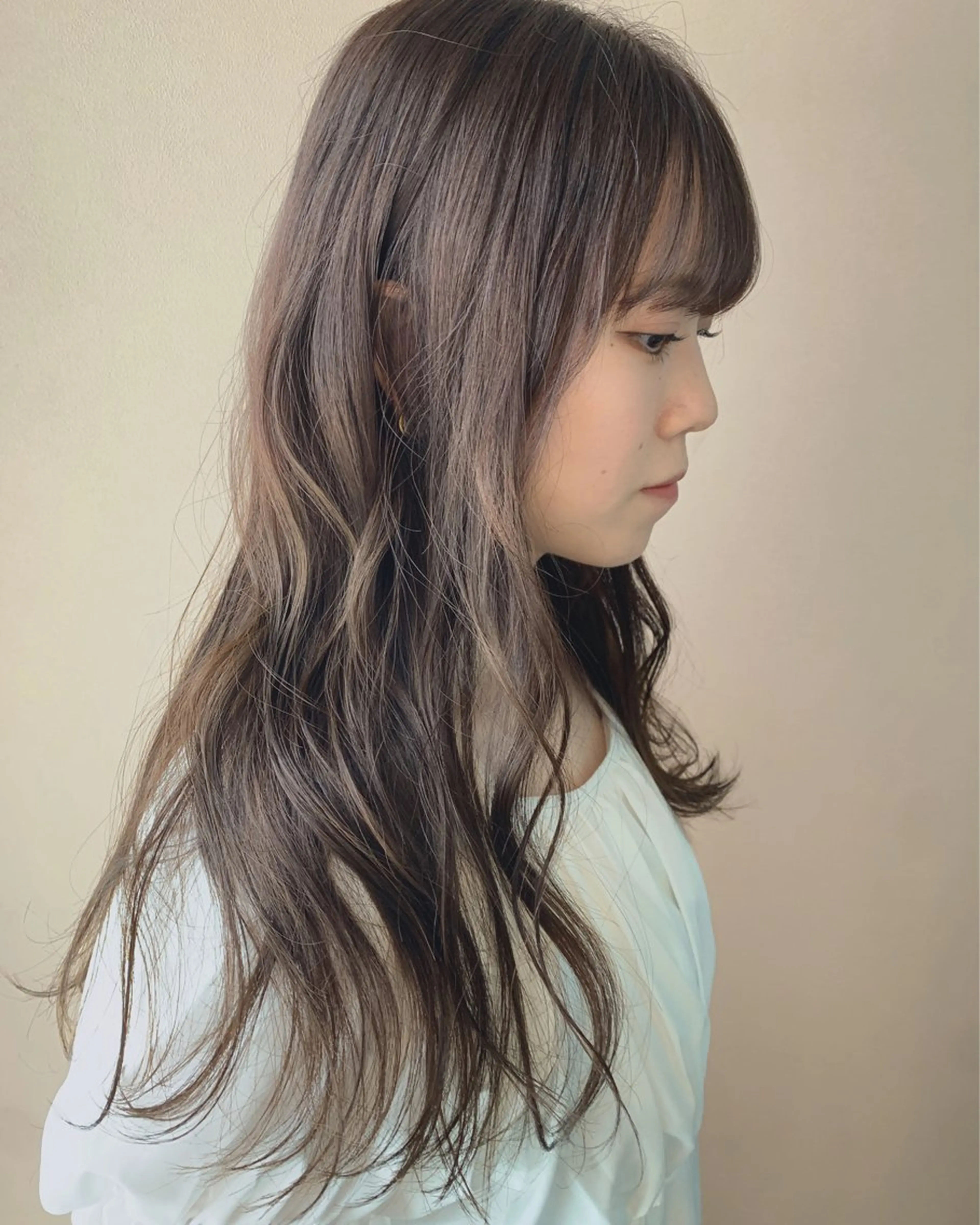ロング カラー ベージュカラー ピンクカラー ピンクベージュ カット ヘアカラー トリートメント hub hair レイヤー/透明感のヘアスタイル