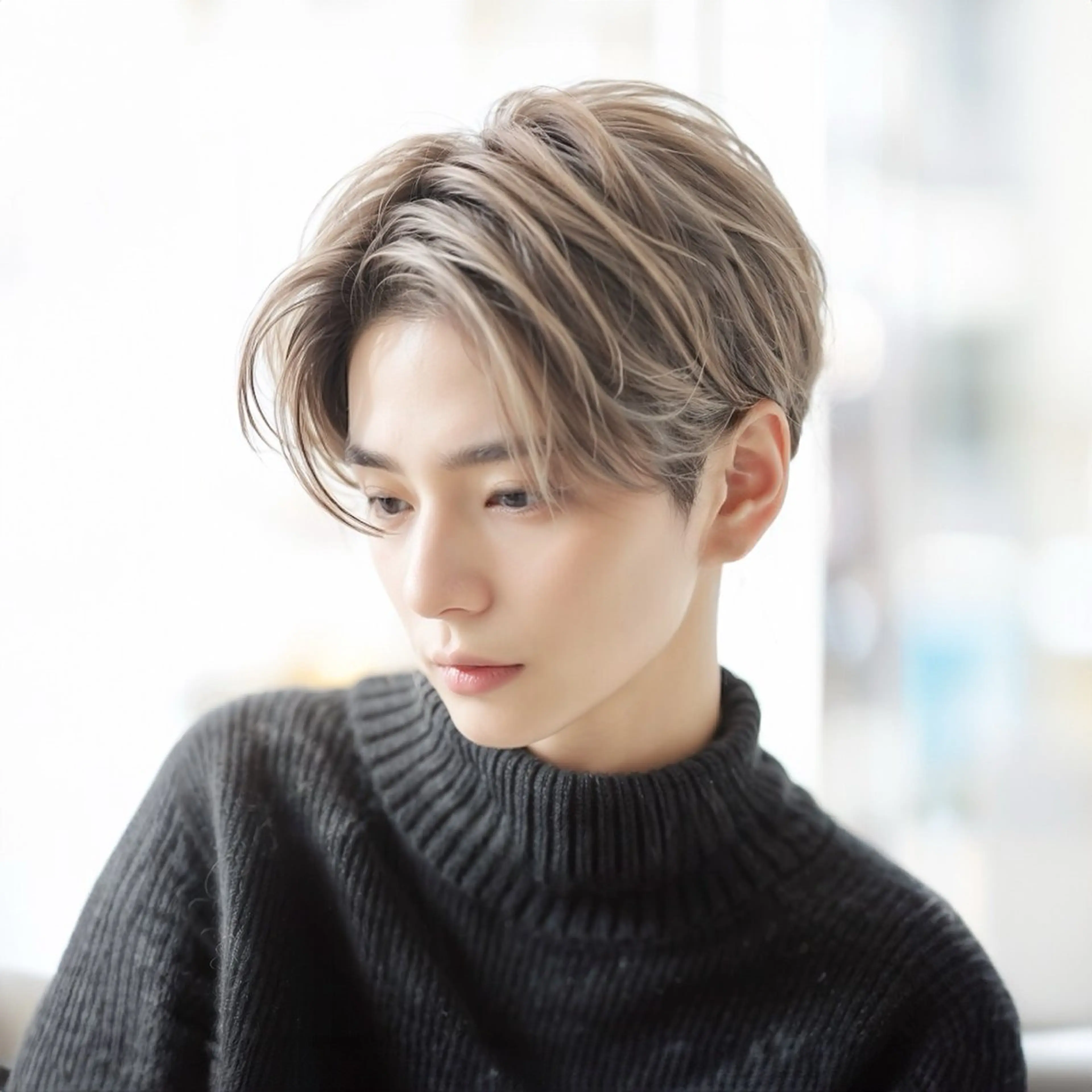 【女性目線のかっこいい色気】カット＋ブリーチ＋生オイルTR ¥11,000の写真