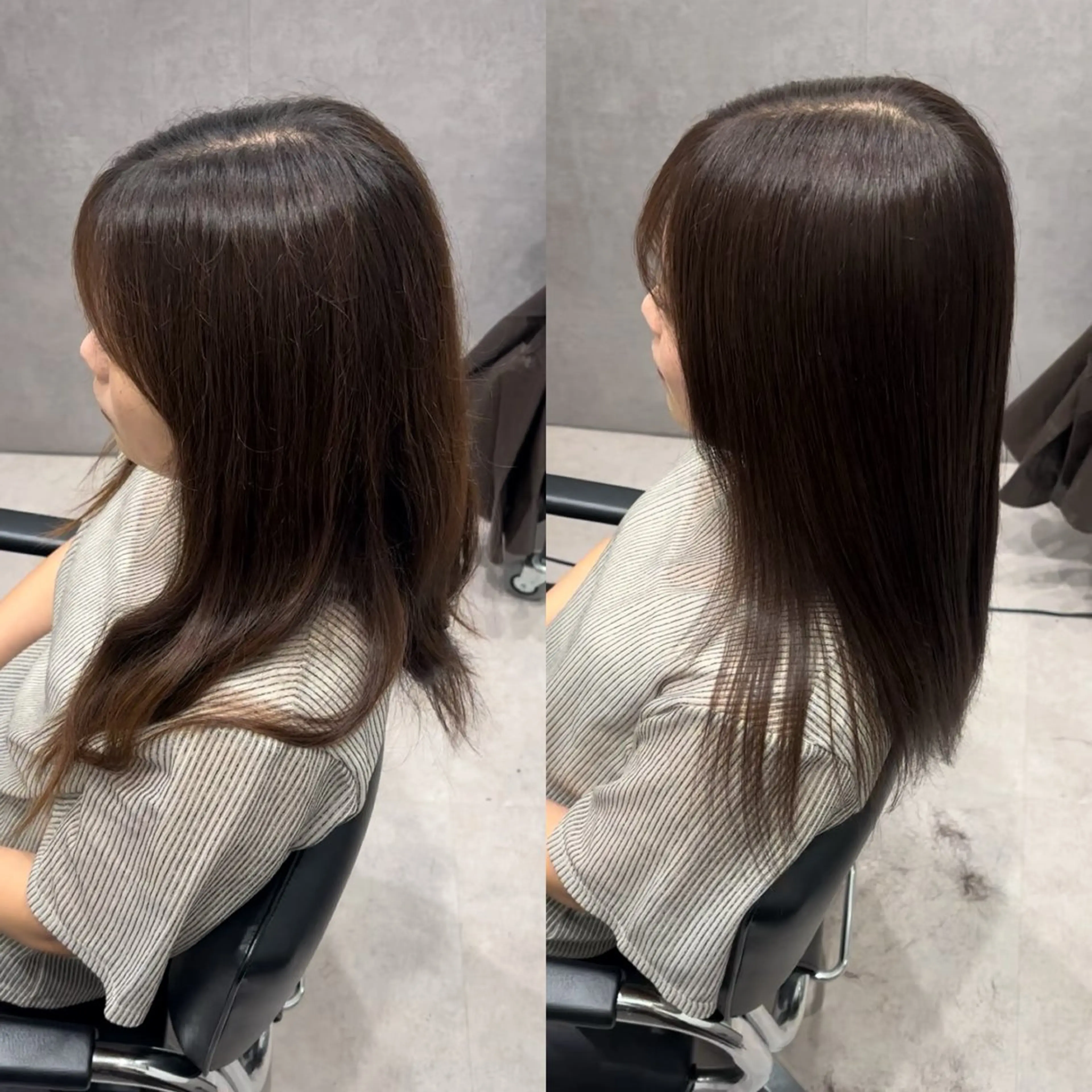 ミディアム カラー グレージュ 髪質改善 トリートメント カット ヘアカラー トリートメント GOTODAY  SHAiRE SALON　新宿Aura店所属・髪質改善ヘアケア 艶髪特化/上田のヘアスタイル