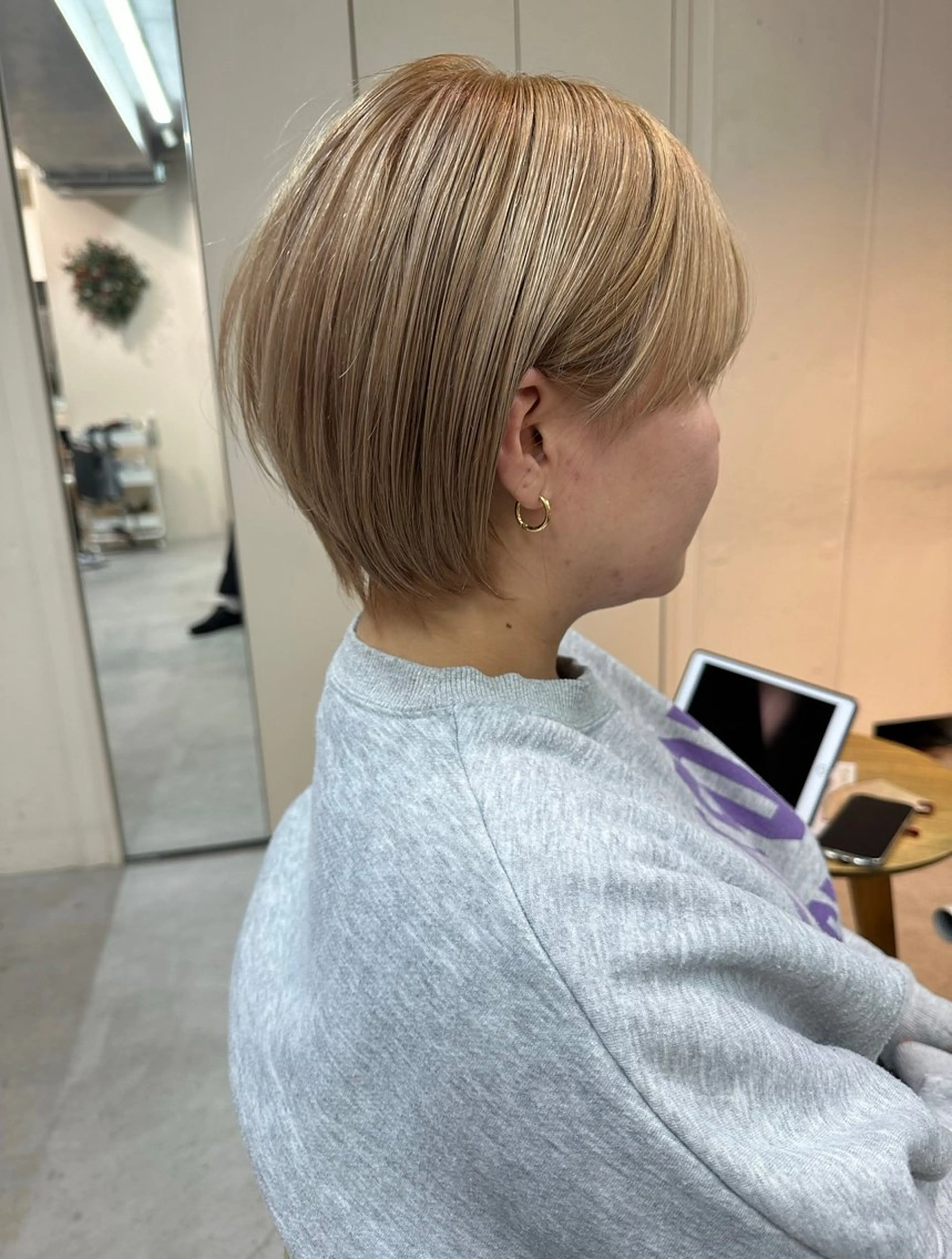 ショート カラー ダブルカラー カット ヘアカラー mee.urawa所属・似合わせショート×透 明感/やじまたかしのヘアスタイル