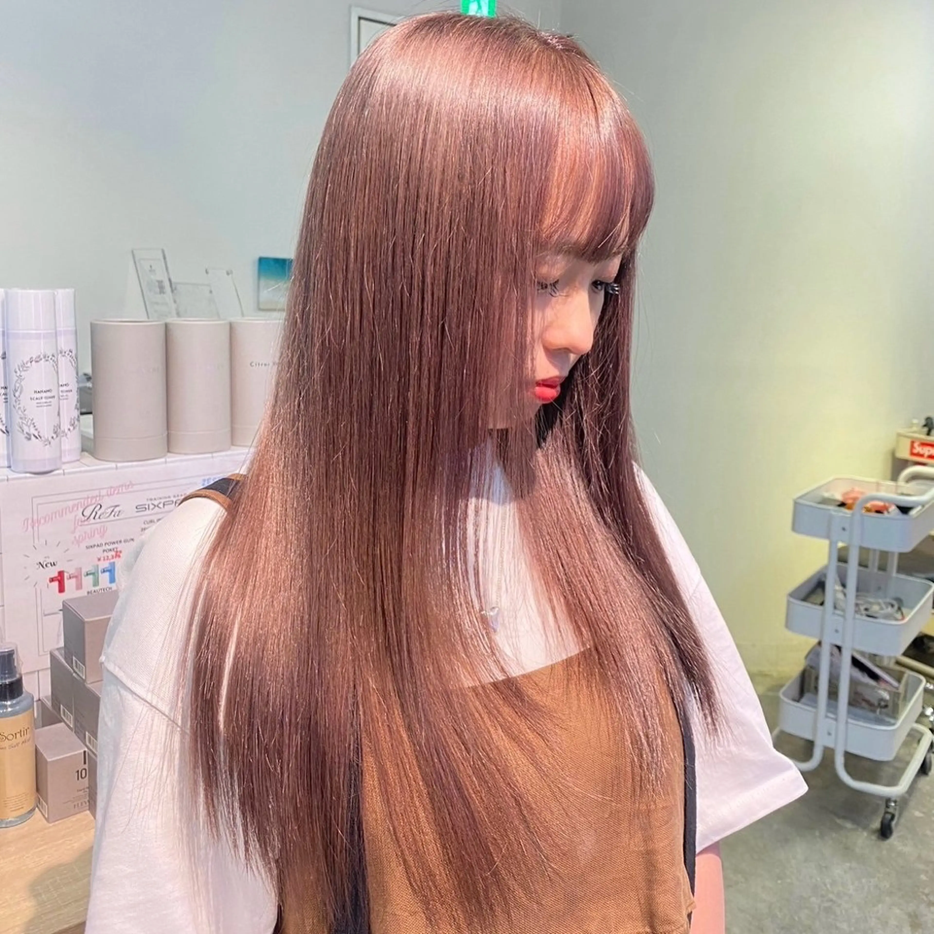 ロング カラー フェザーパーマ🌙 毛流れ yuzukiのヘアスタイル