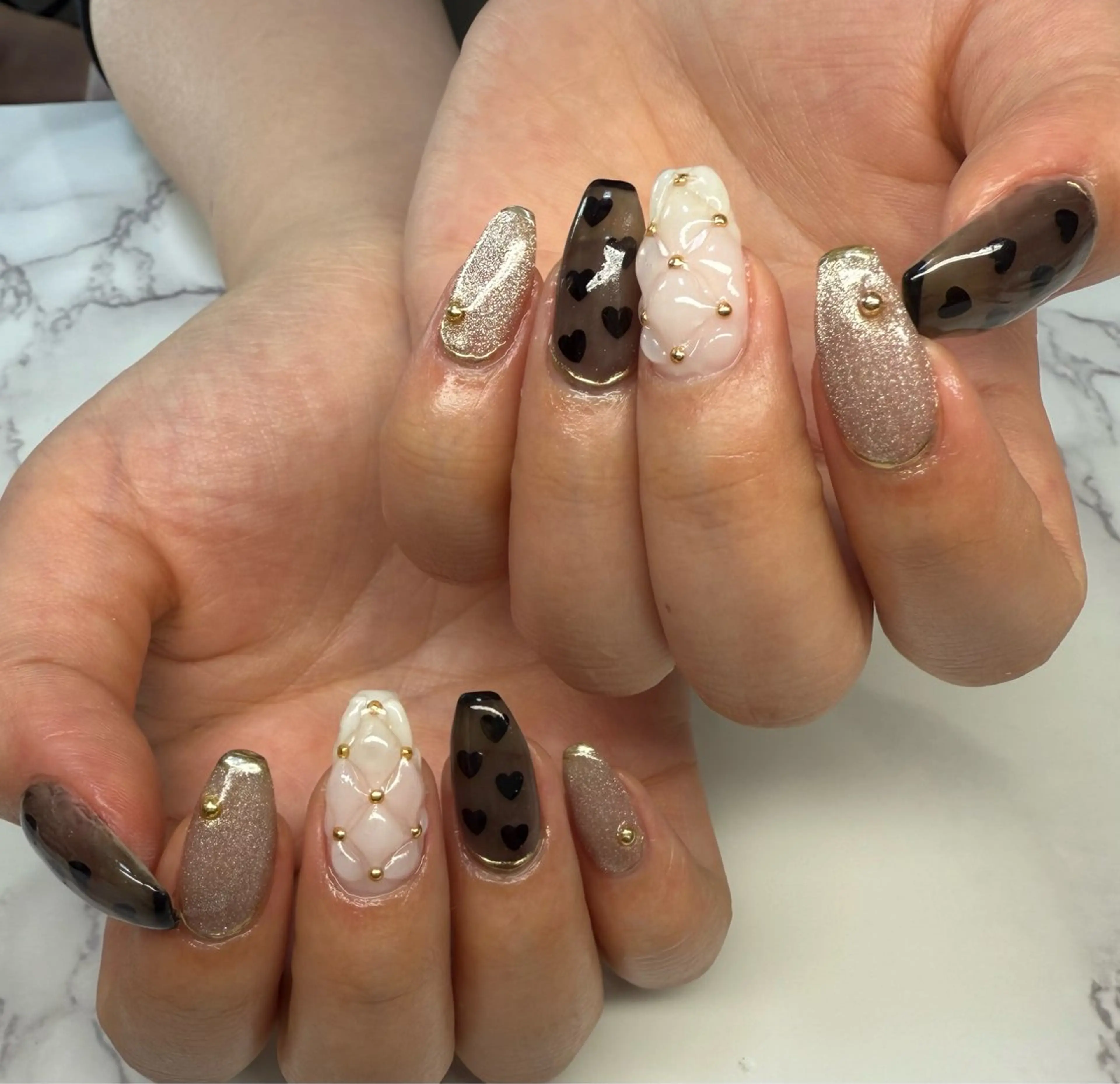 ネイル アートネイル チークネイル フレンチネイル 氷ネイル・うるうるネイル キラキラネイル M.N_ nailのネイルデザイン