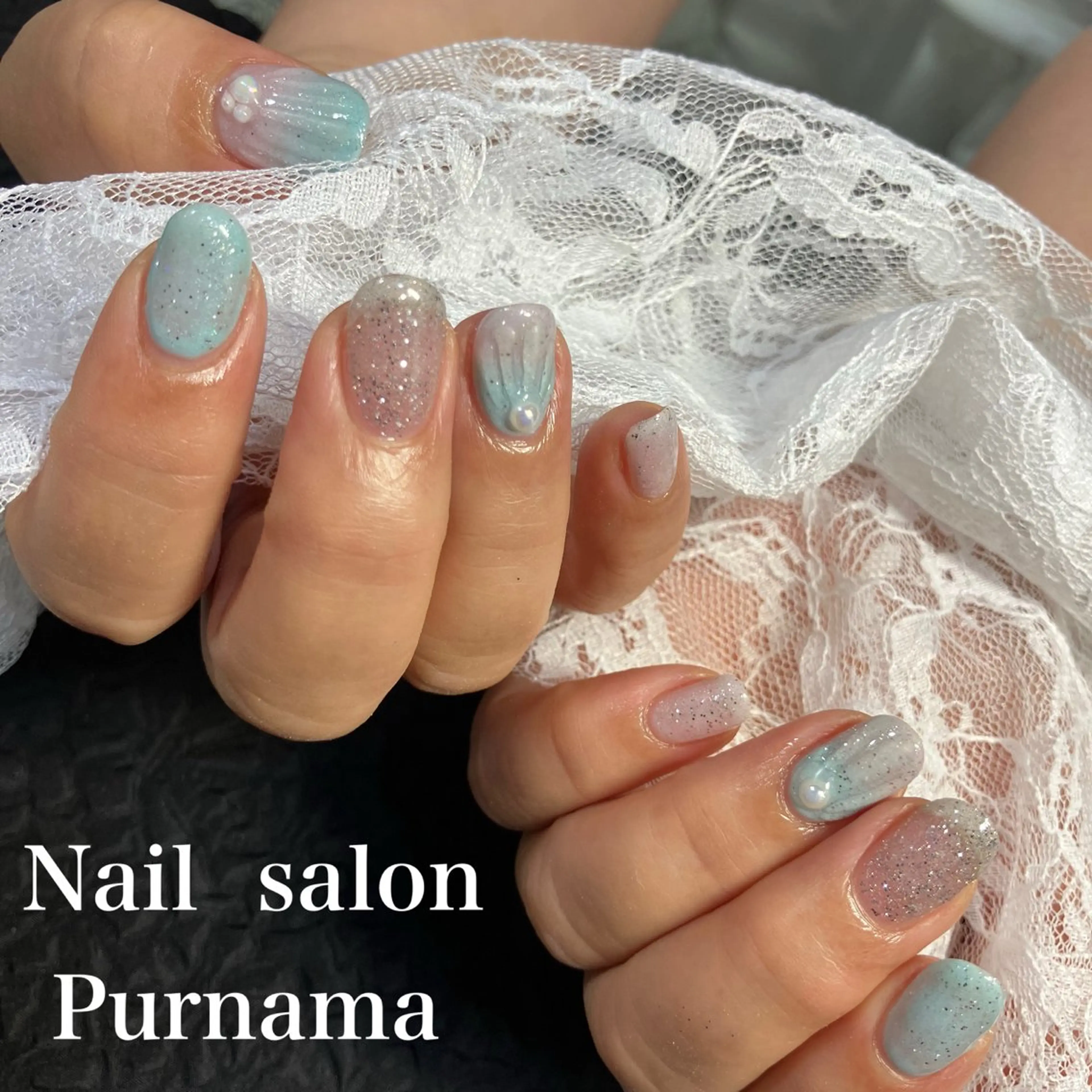 ネイル ハンドネイル Purnama(ﾌﾟﾙﾅﾓ)所属・Purnama あきのネイルデザイン