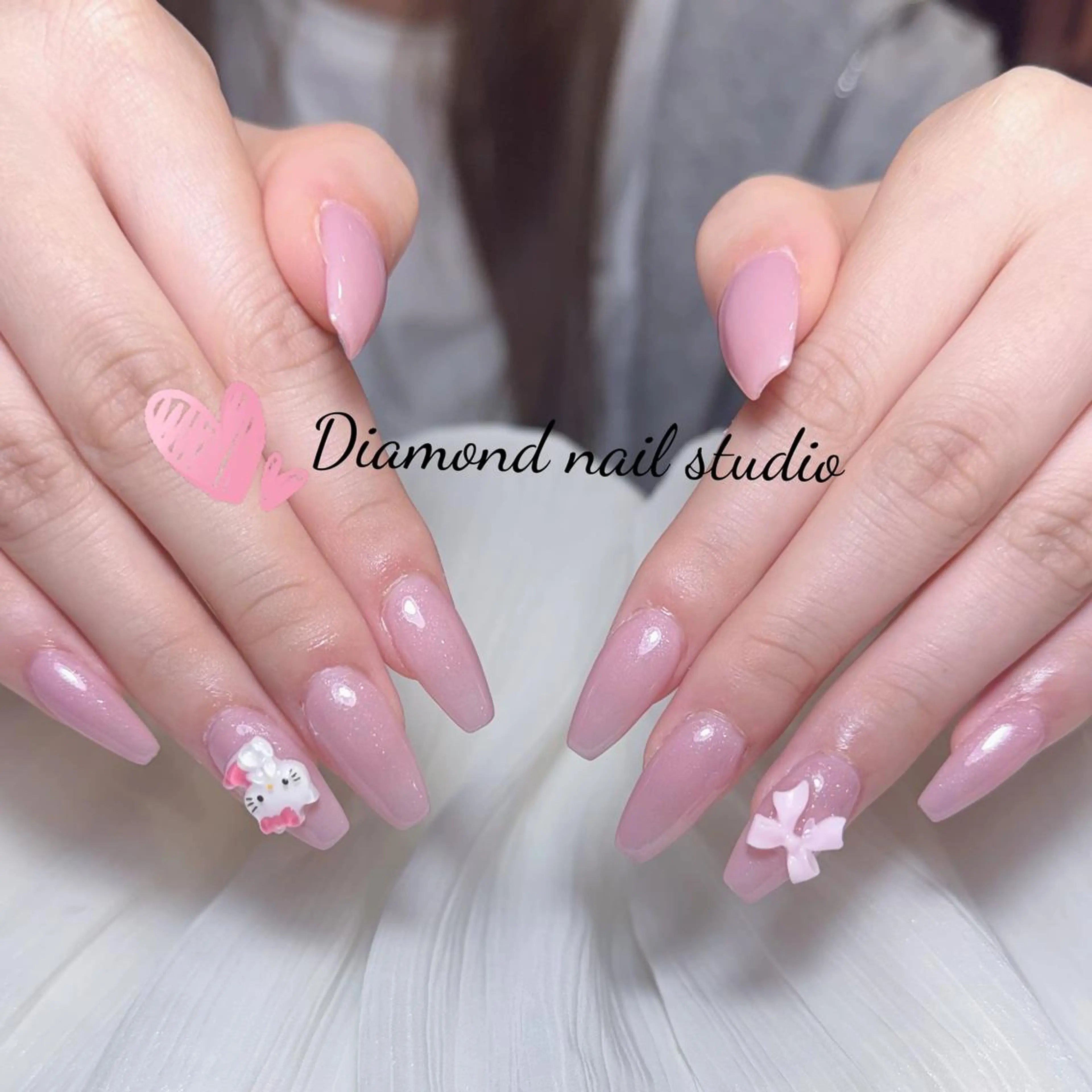 ネイル アートネイル オーロラネイル ガーリー キラキラネイル マグネットネイル ハンドネイル Diamond ✨のネイルデザイン