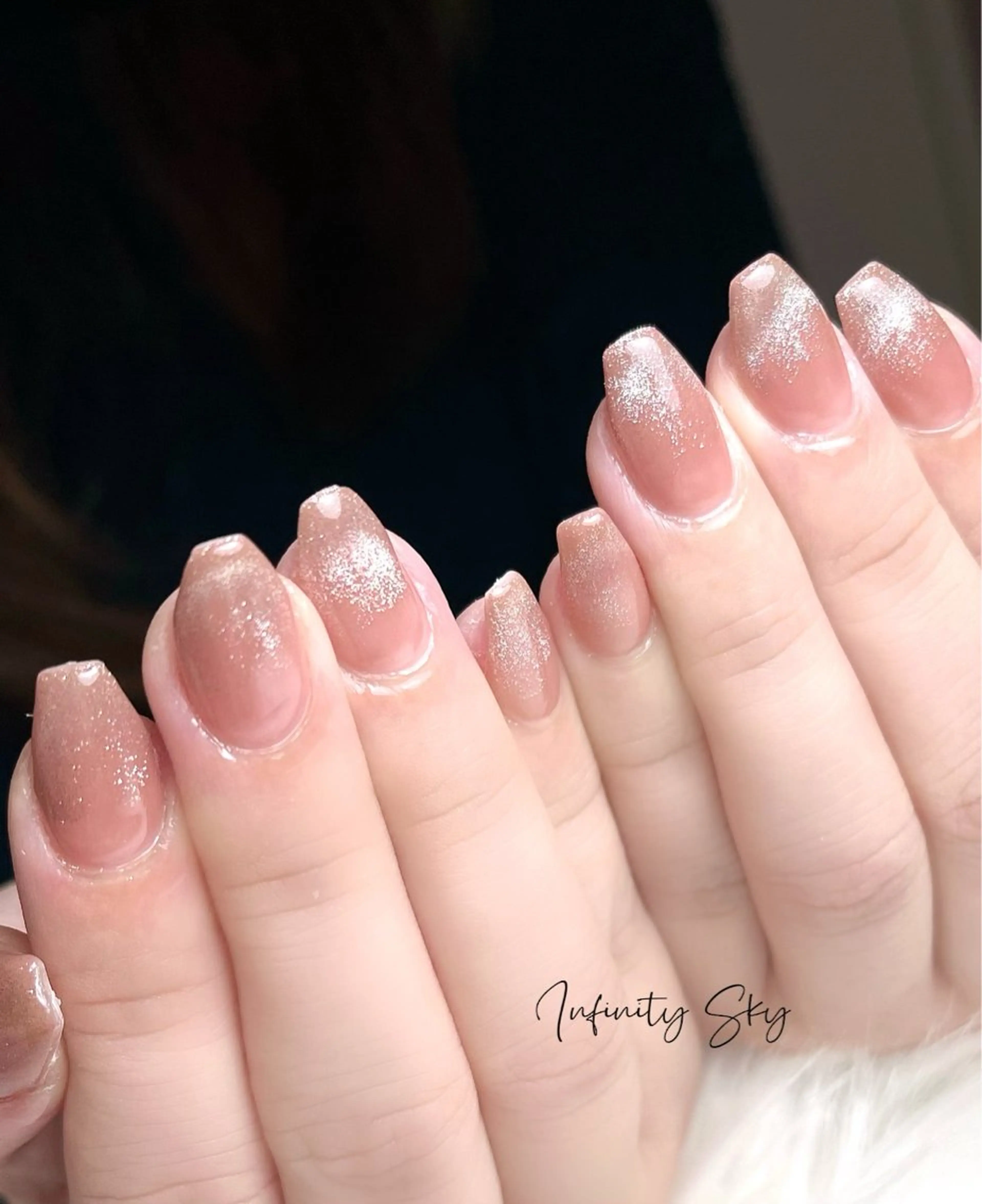 ネイル マグネットネイル シンプルネイル ハンドネイル infinity skyのネイルデザイン