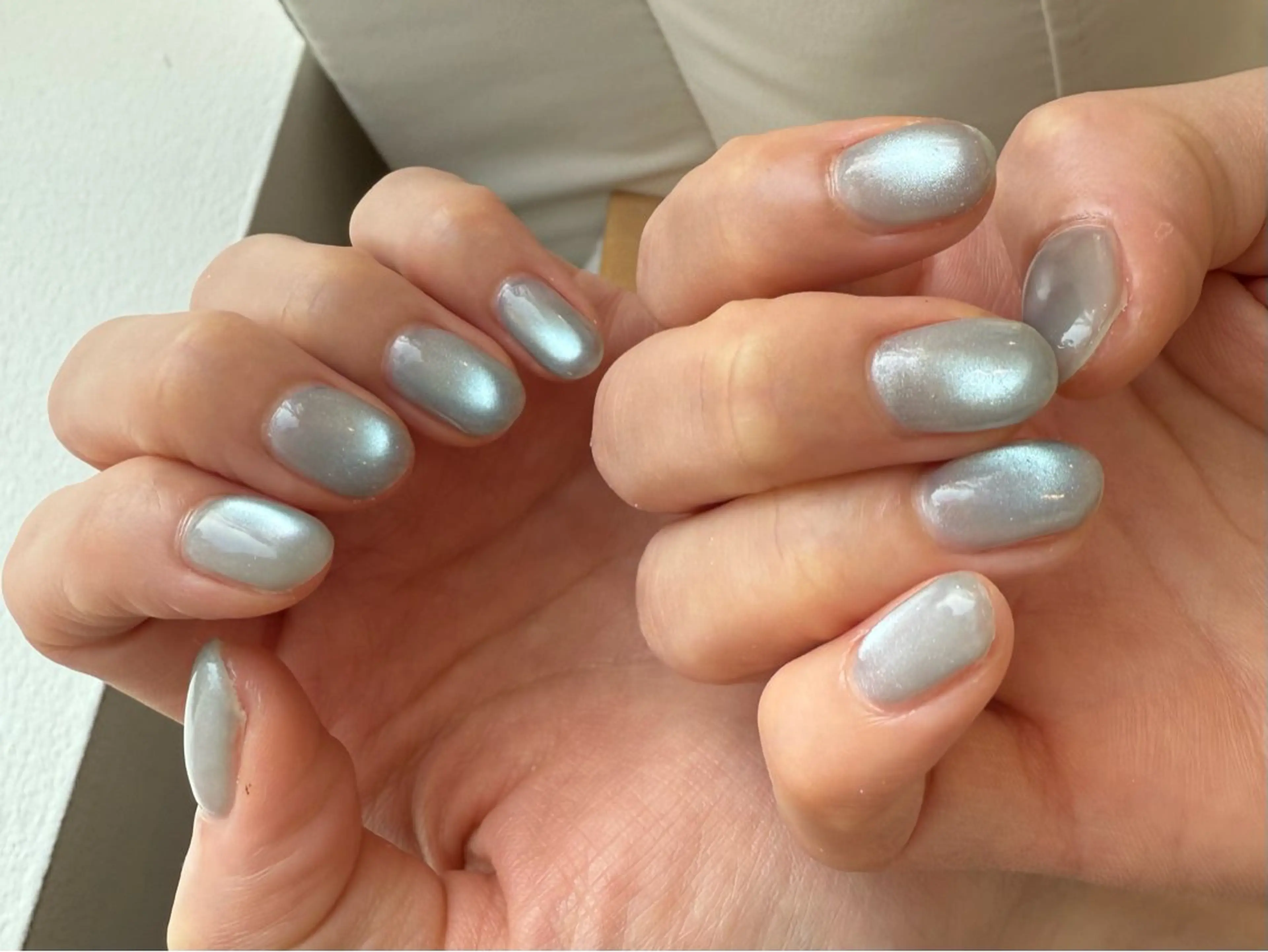 ネイル ブルー ハンドネイル pétit所属・pétit hiyoriのネイルデザイン