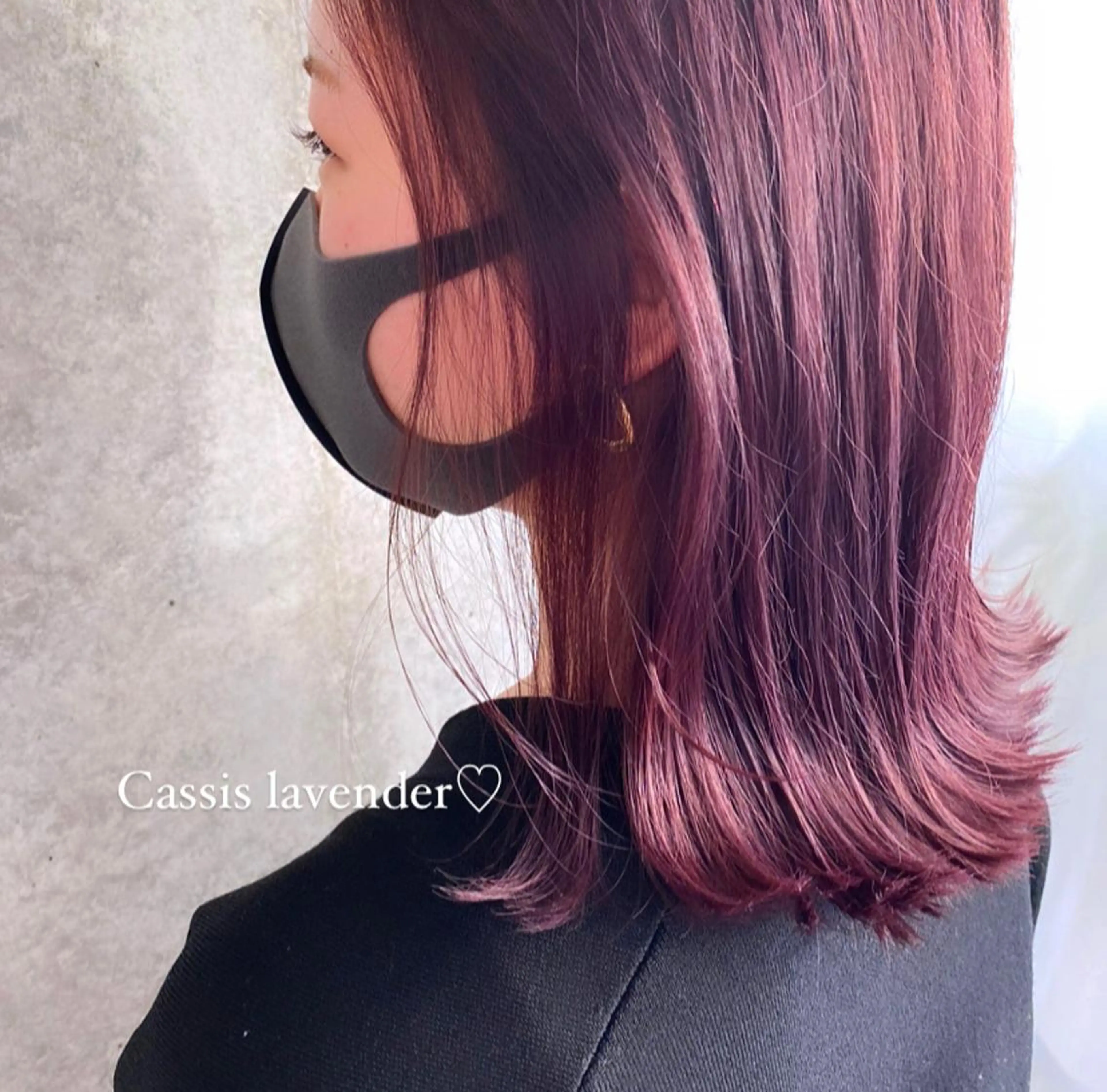 ミディアム カラー ラベンダーカラー ヘアカラー フクダ ジュリのヘアスタイル