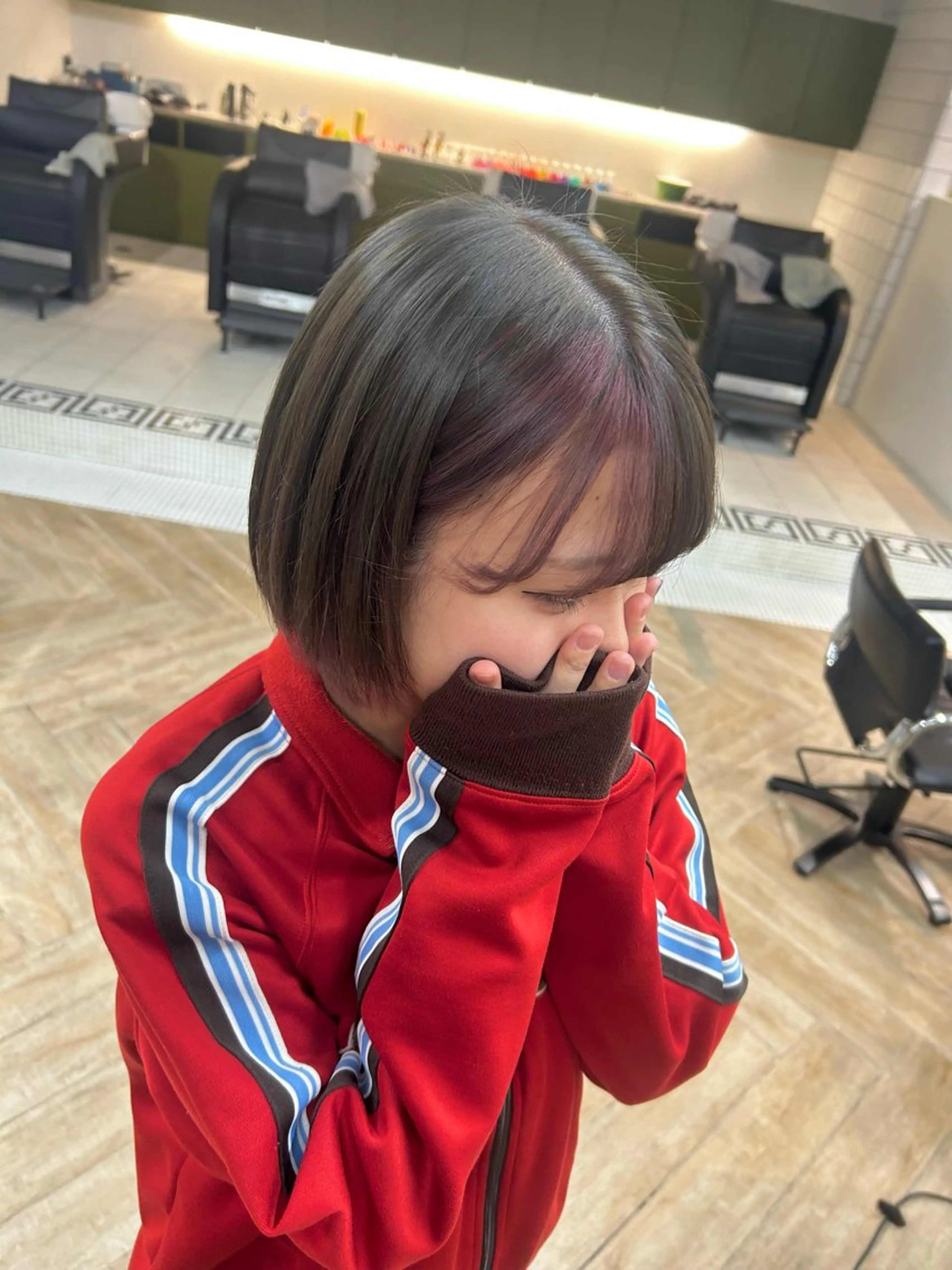 カラー ヘアカラー トリートメント ベージュ/ダブルカラ ー/新潟駅/青柳萌果のヘアスタイル