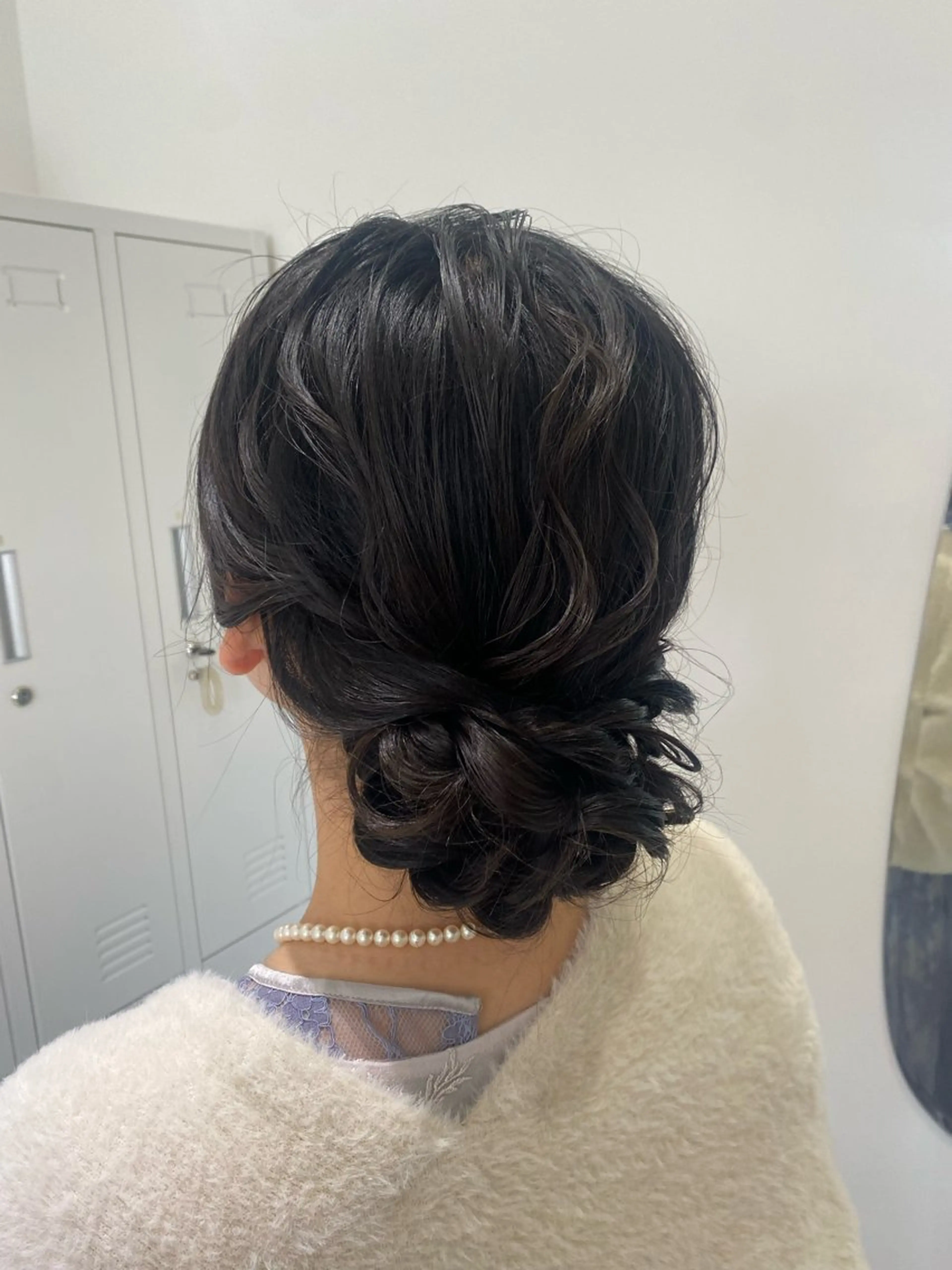 セミロング カラー ヘアアレンジ ヘアセット ヘアアレンジ♡博多 髪質改善/艶カラーのヘアスタイル