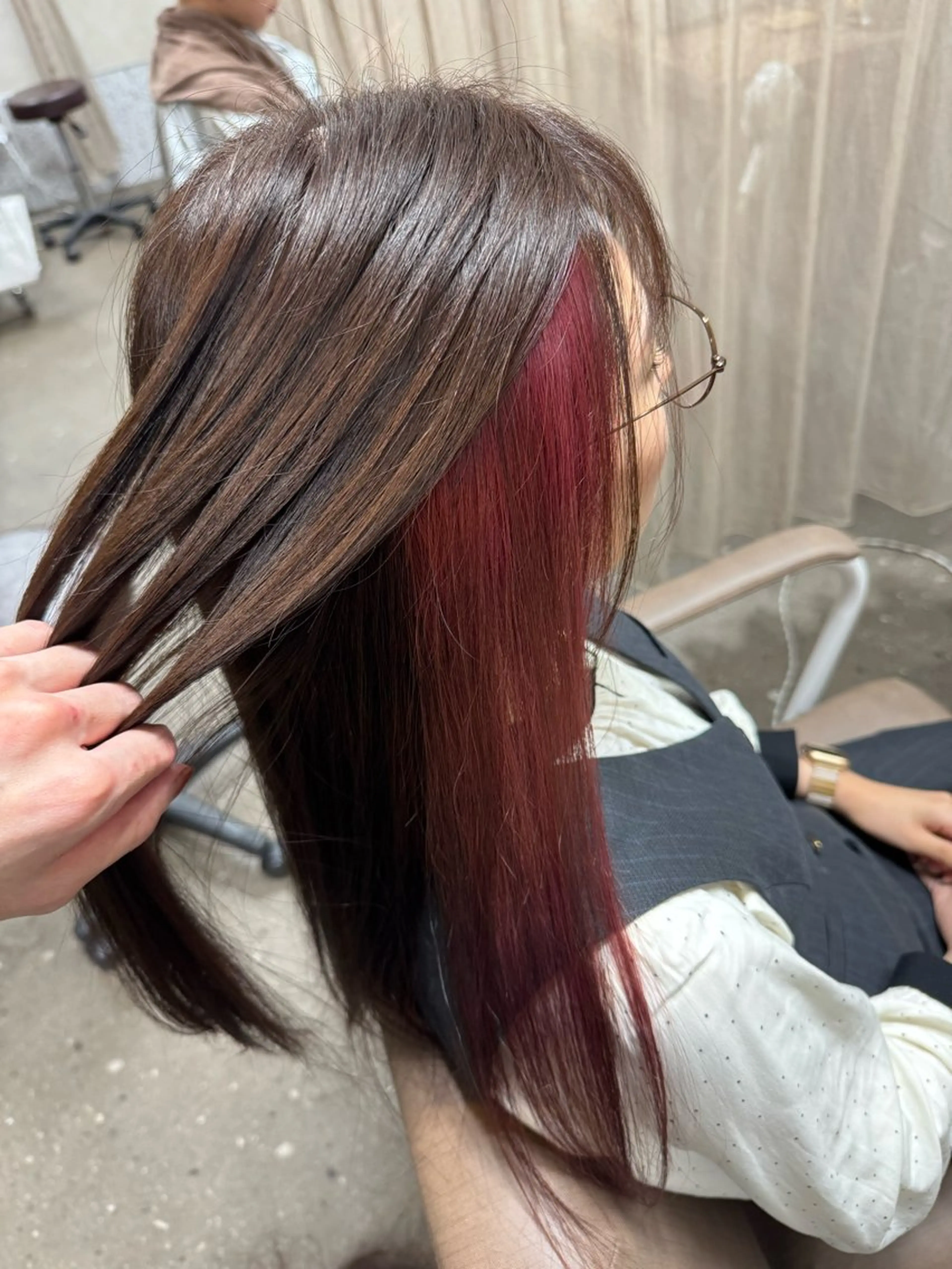 セミロング カラー カット ヘアカラー トリートメント TELAHAIR土浦店所属・TELAHAIR 副店長 永田のヘアスタイル
