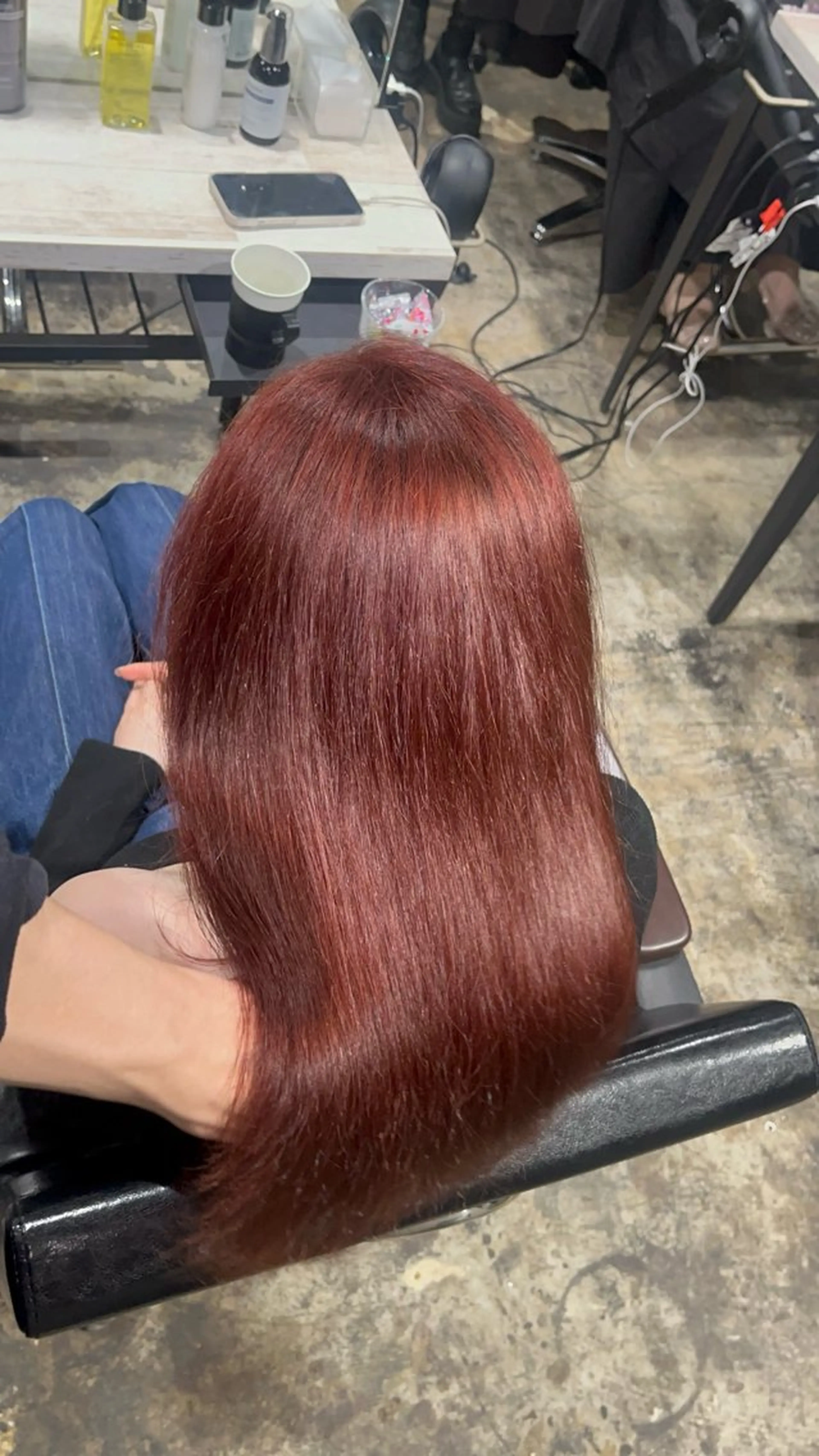 セミロング 渋谷ケアブリーチ ❤️🔥徳田空悟のヘアスタイル