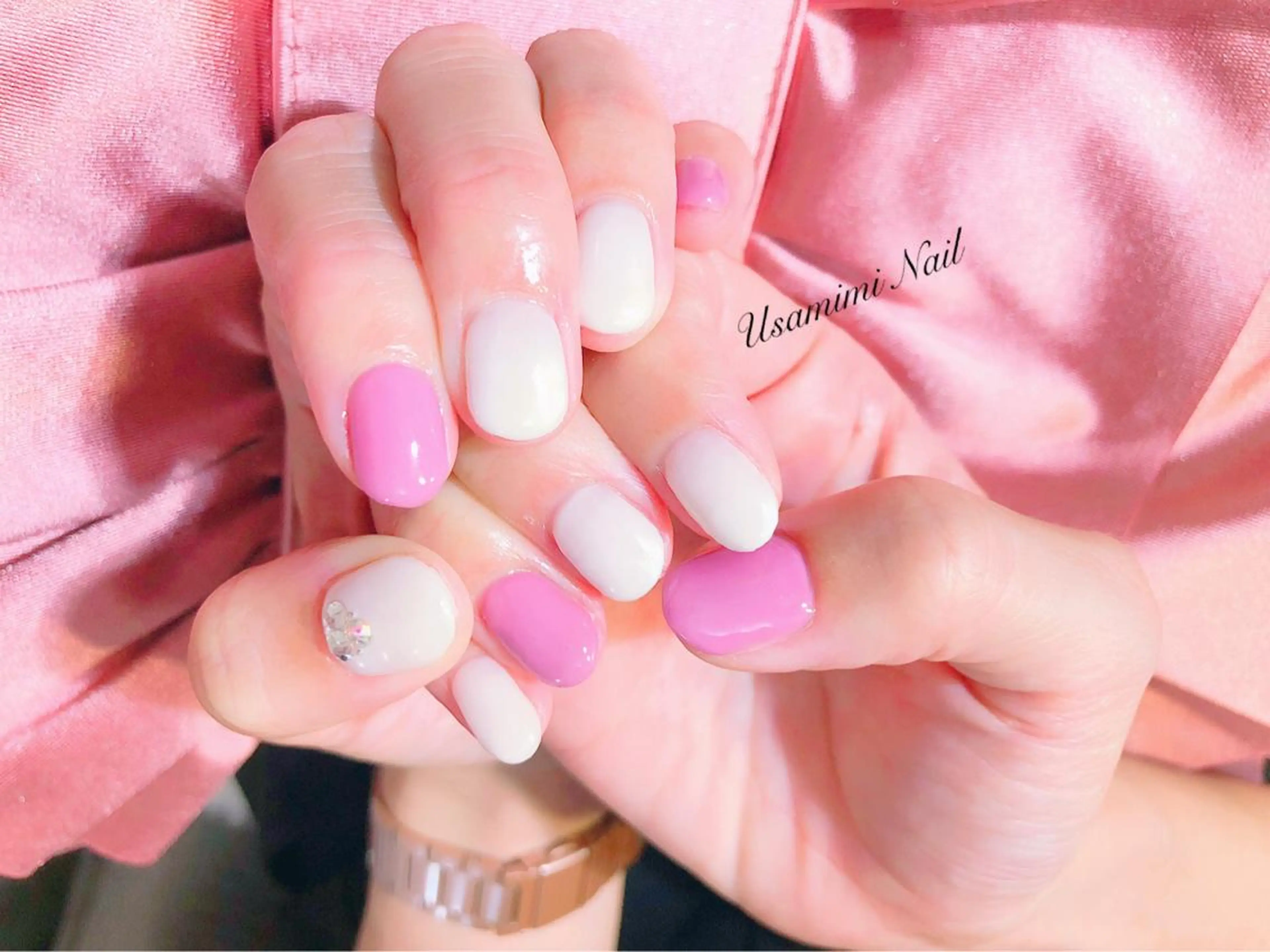 ネイル 💕🐰うさみみ🐰 💕猫と触れ合い✨のネイルデザイン