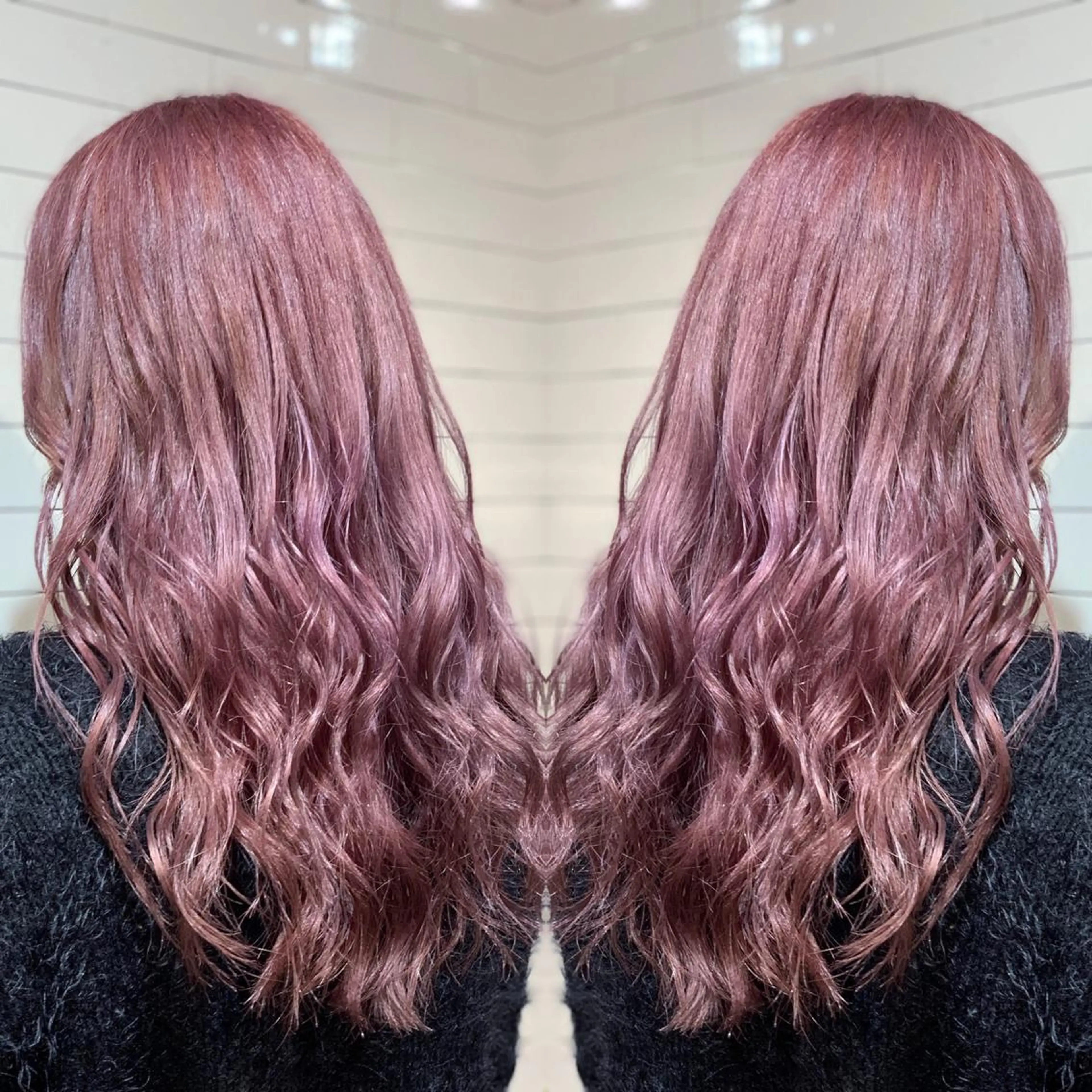 ロング カラー ヘアアレンジ 髪質改善×ハイトーン 中田啄也のヘアスタイル