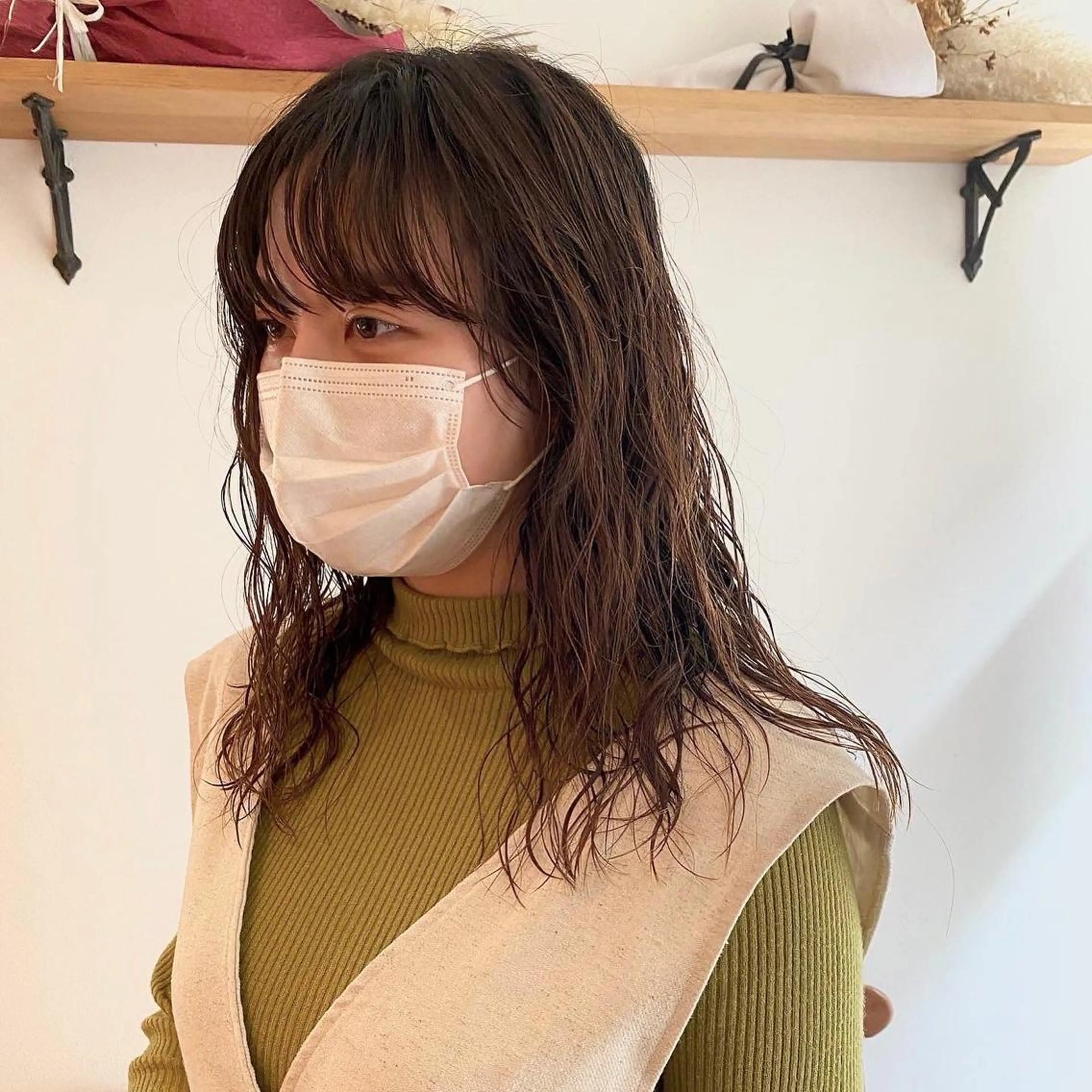 セミロング パーマ セミロングパーマ カット パーマ トリートメント 店長　ショート& パーマ　坂本のヘアスタイル