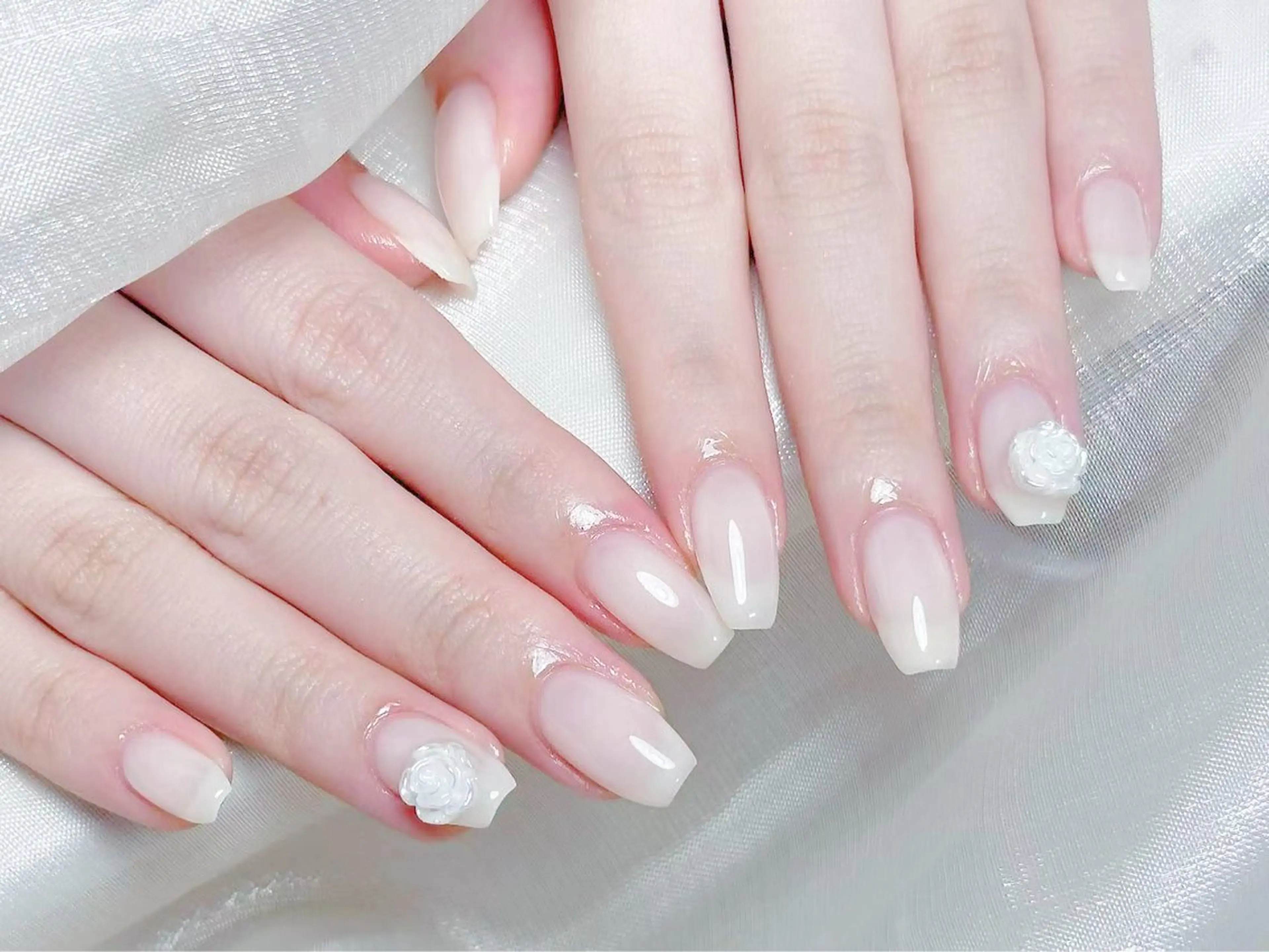 ネイル 長さ出し フレンチネイル グラデーション マグネットネイル マグネットフレンチ ハンドネイル ハンドケア ⭐️Dreamy Nail⭐️のネイルデザイン