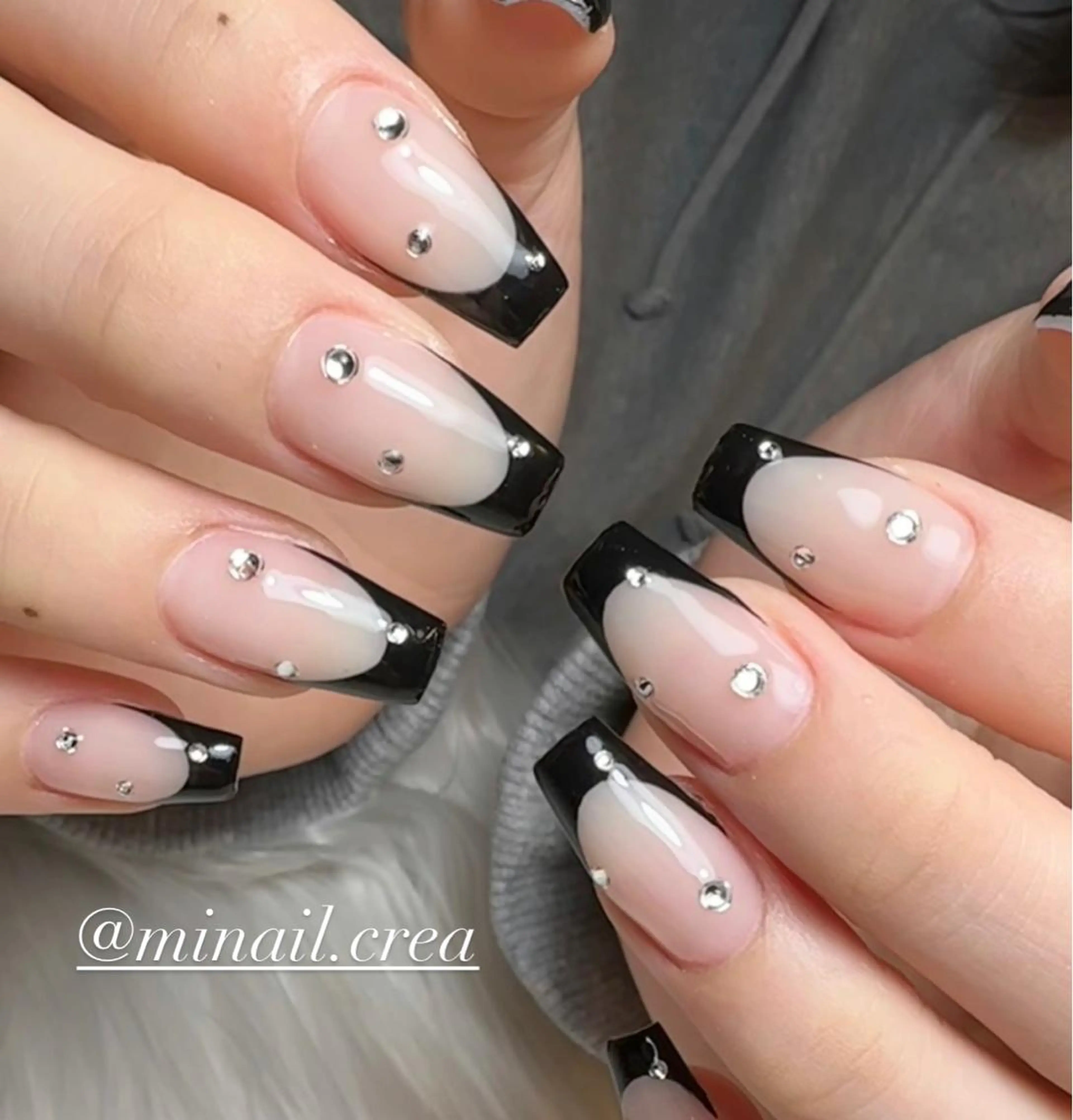 ネイル フレンチネイル キラキラネイル スカルプネイル ハンドネイル CRéA　-private nailsalon-所属・CReA nailのネイルデザイン