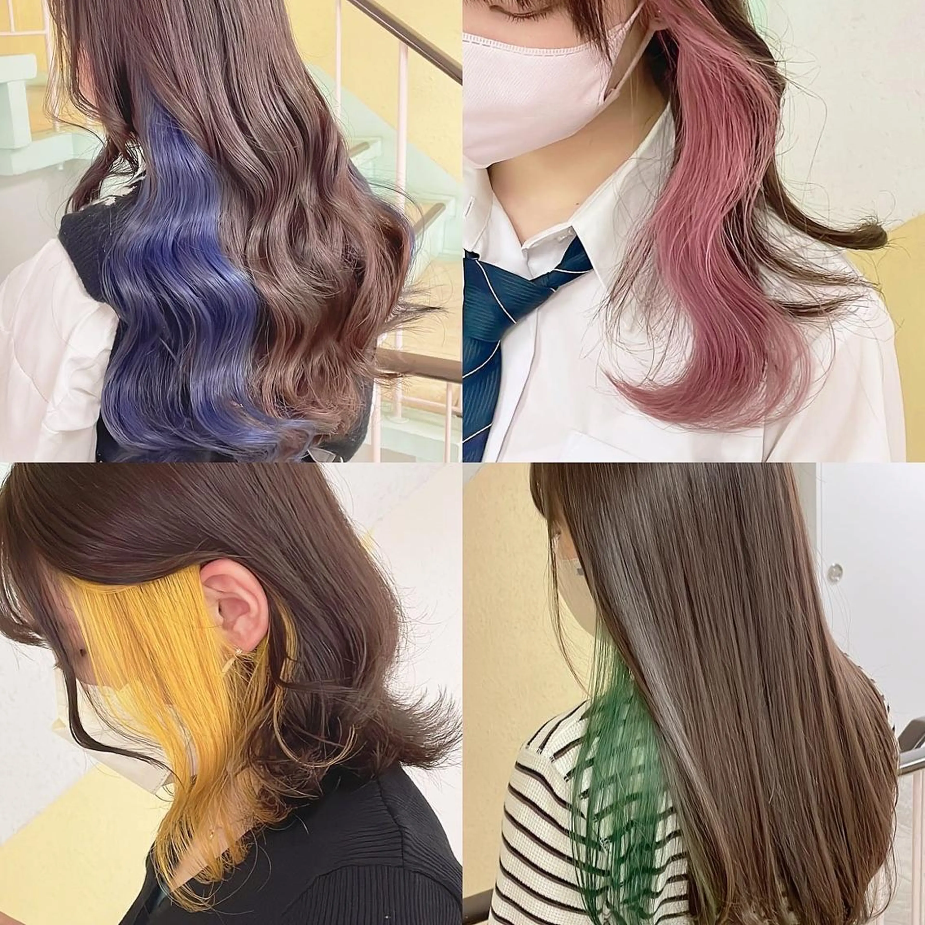 カラー ヘアカラー トリートメント 渋谷:インナーカラー ／🍒エリカ🍒のヘアスタイル