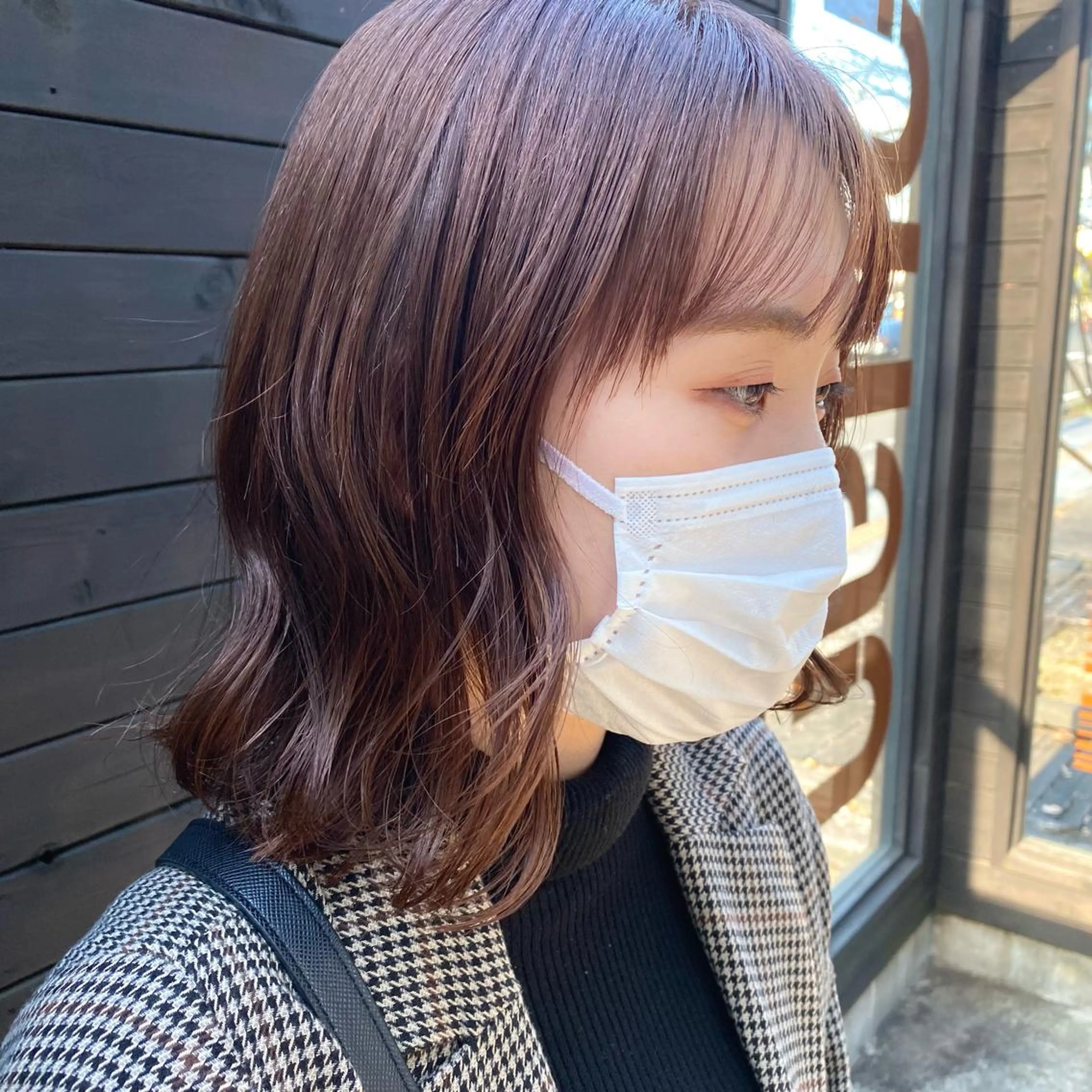 ミディアム カラー ベージュカラー ブラウンカラー ブラウンベージュ カット ヘアカラー 高橋 舟太郎のヘアスタイル