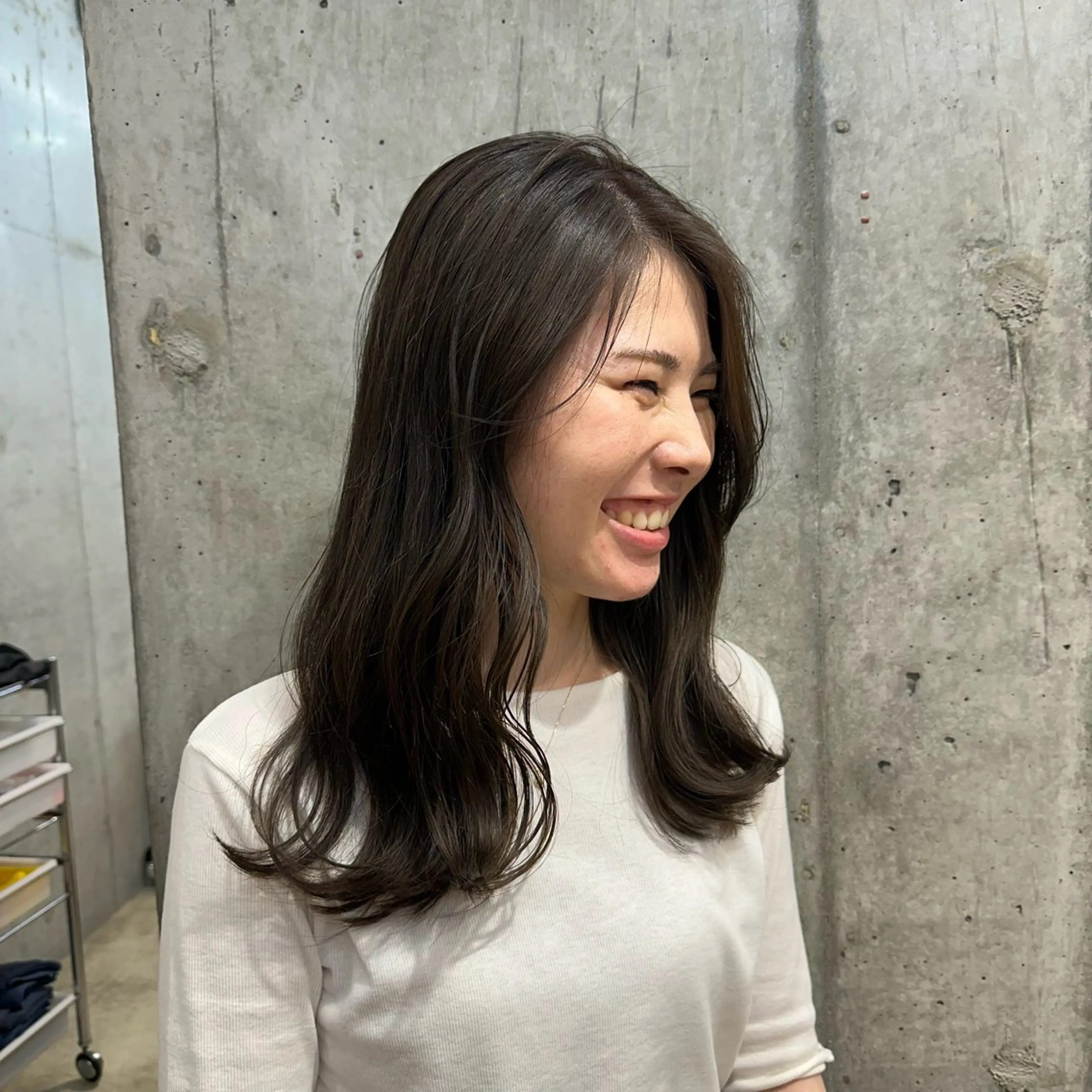 ミディアム ハイライト ヘアカラー さとう あやかのヘアスタイル