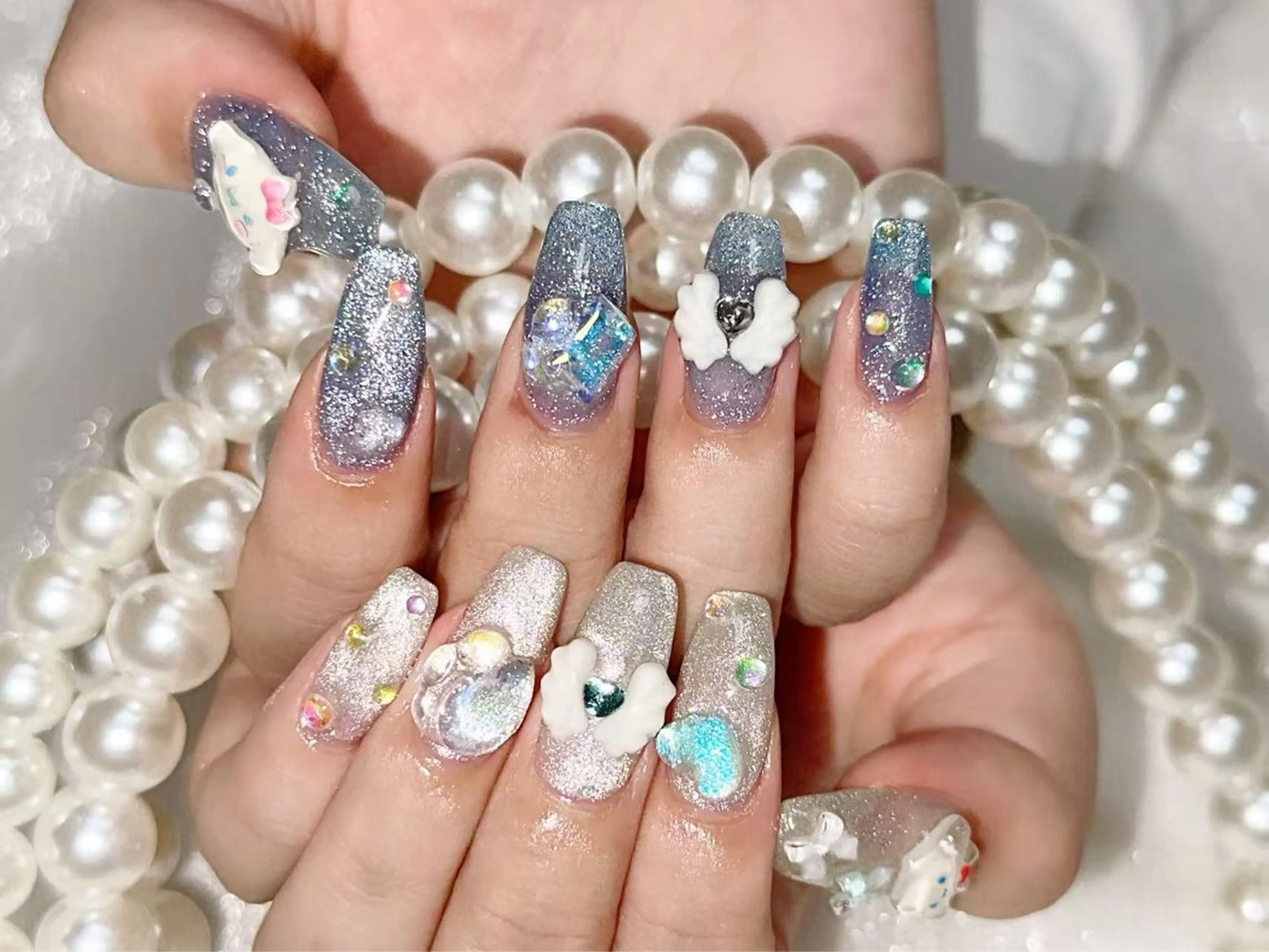 ネイル クリアネイル 成人式 フラッシュネイル フットネイル フレンチネイル 💫KASUMI 💅のネイルデザイン