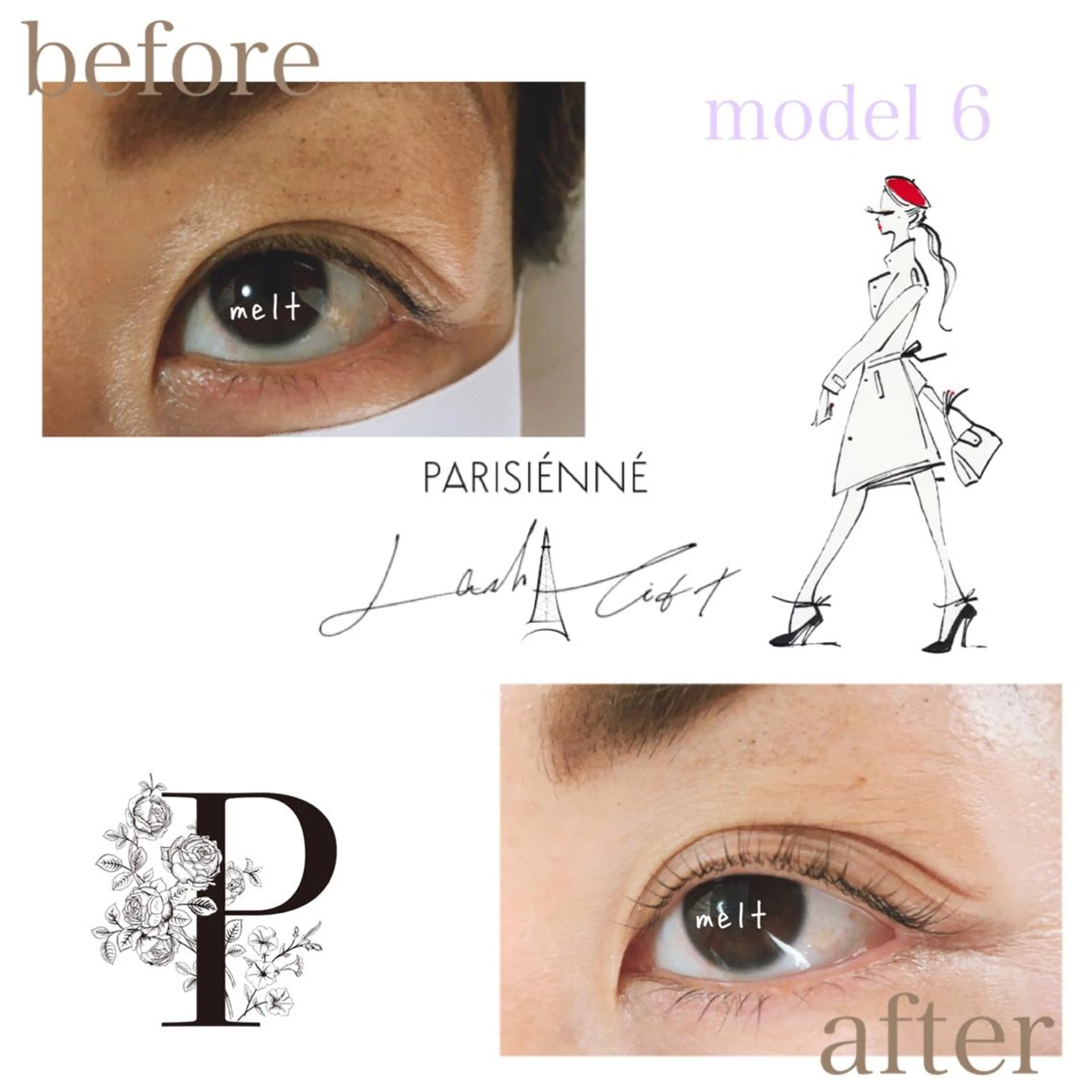 マツエク・マツパ パリジェンヌラッシュリフト melt まみのマツエク・マツパデザイン