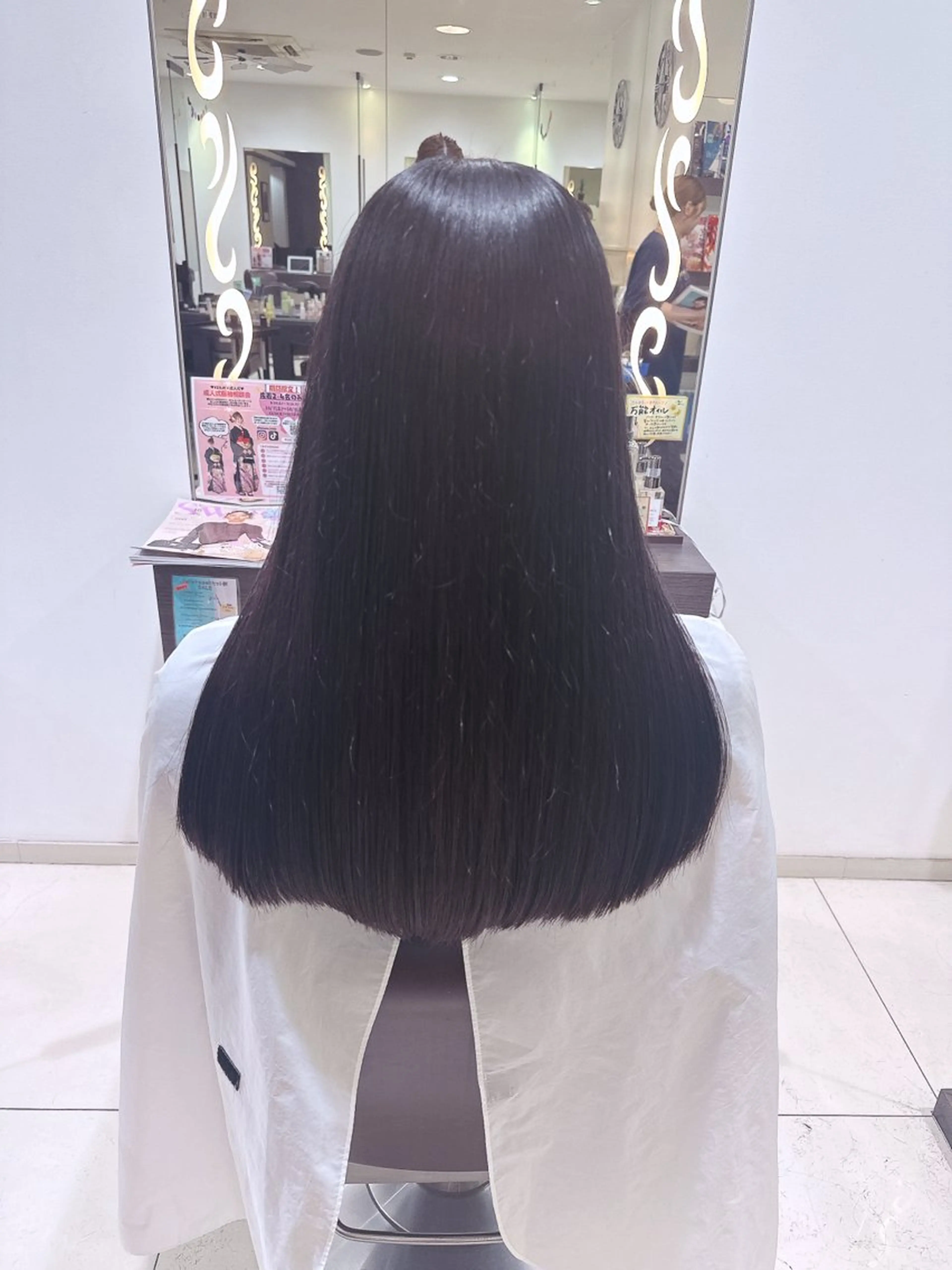 ロング 空きあり👍 に合わせスタイル👍のヘアスタイル