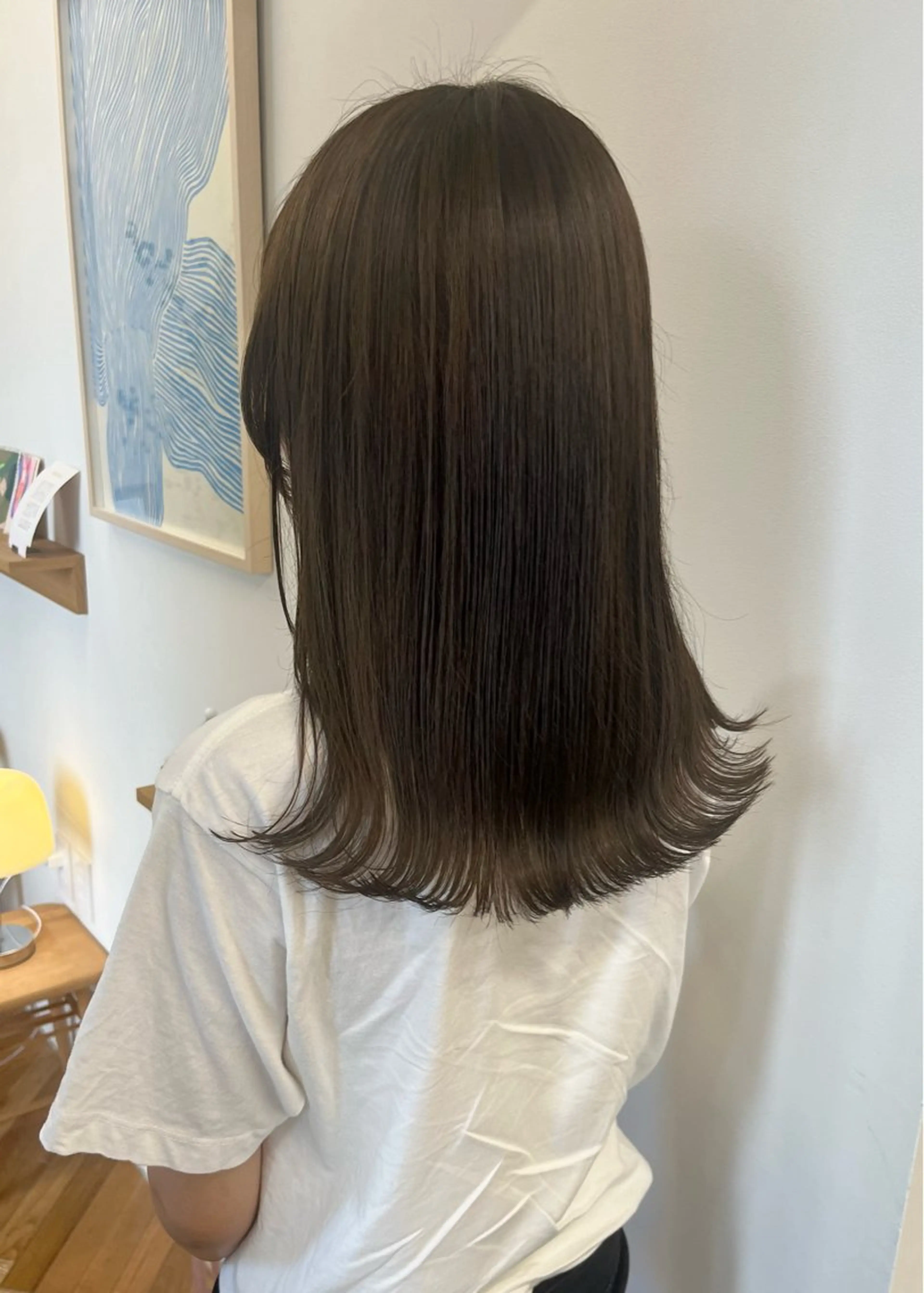 ミディアム カラー グレージュ オリーブグレージュ オリーブグレー 西山 紗耶香🪽 透明感カラー/ボブのヘアスタイル