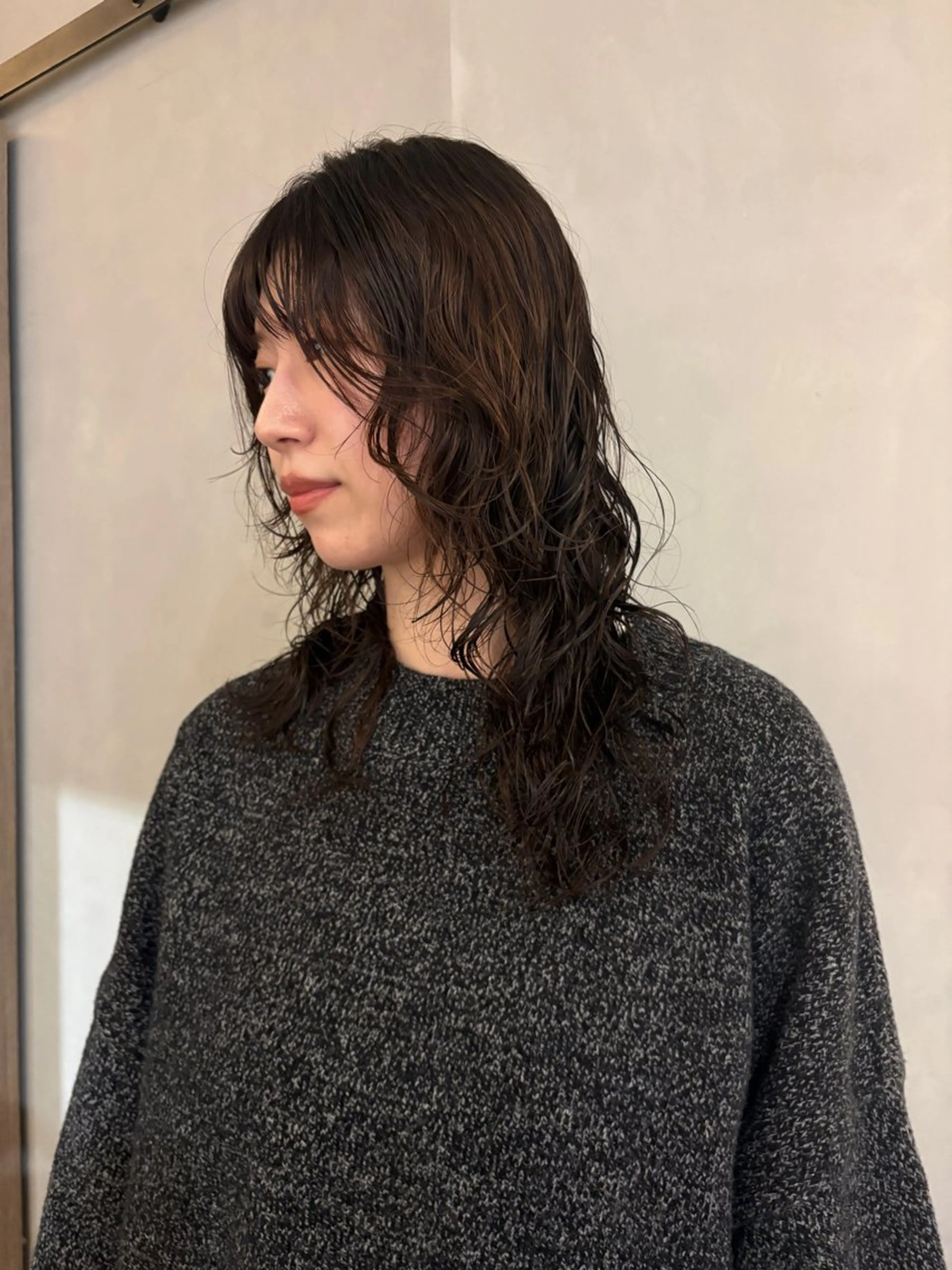 セミロング カット パーマ パーマ/ボブ,ロング ヤマシタミウ🌀のヘアスタイル