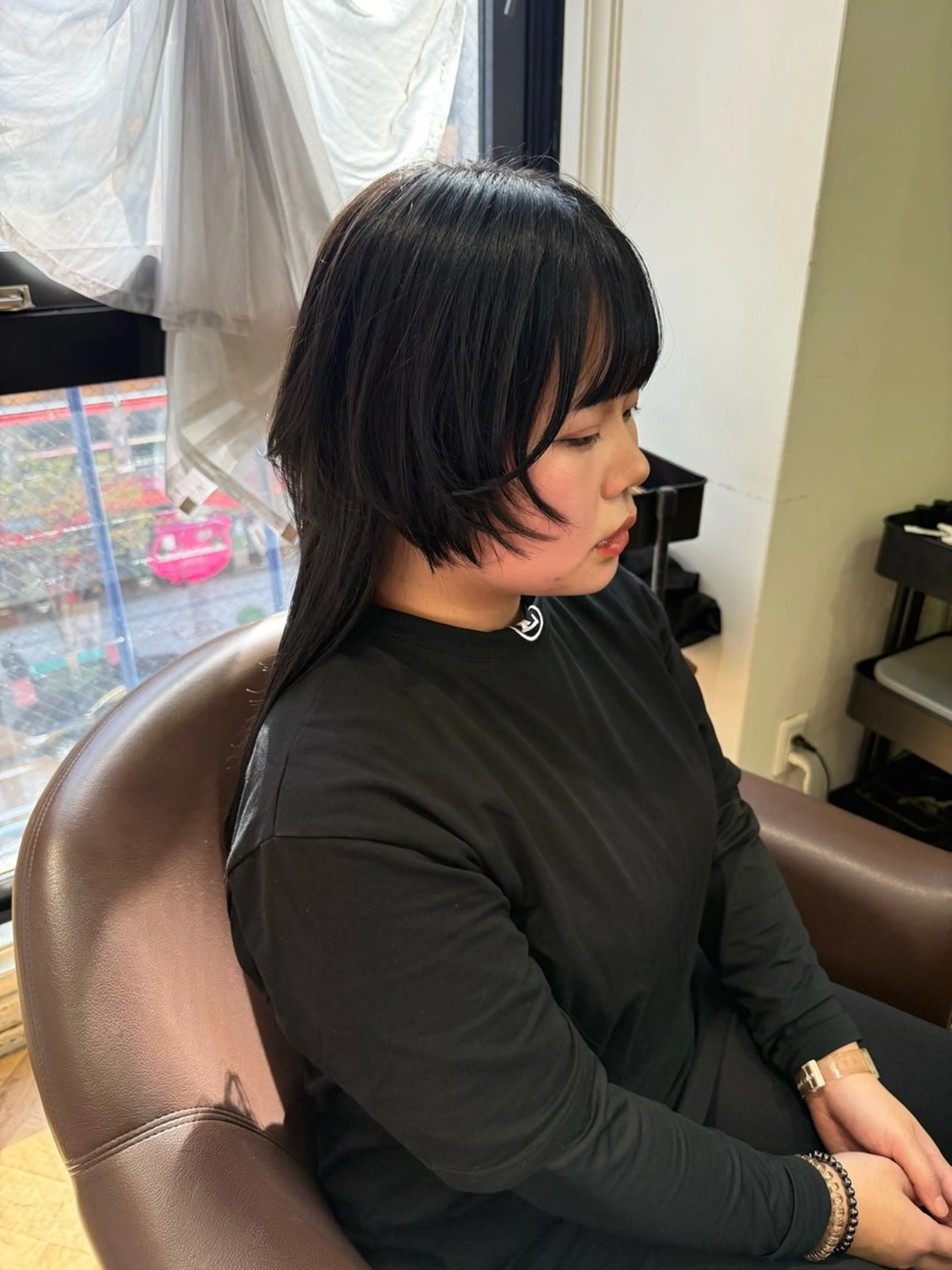 ロング ウルフカット 溝口 槙里也のヘアスタイル