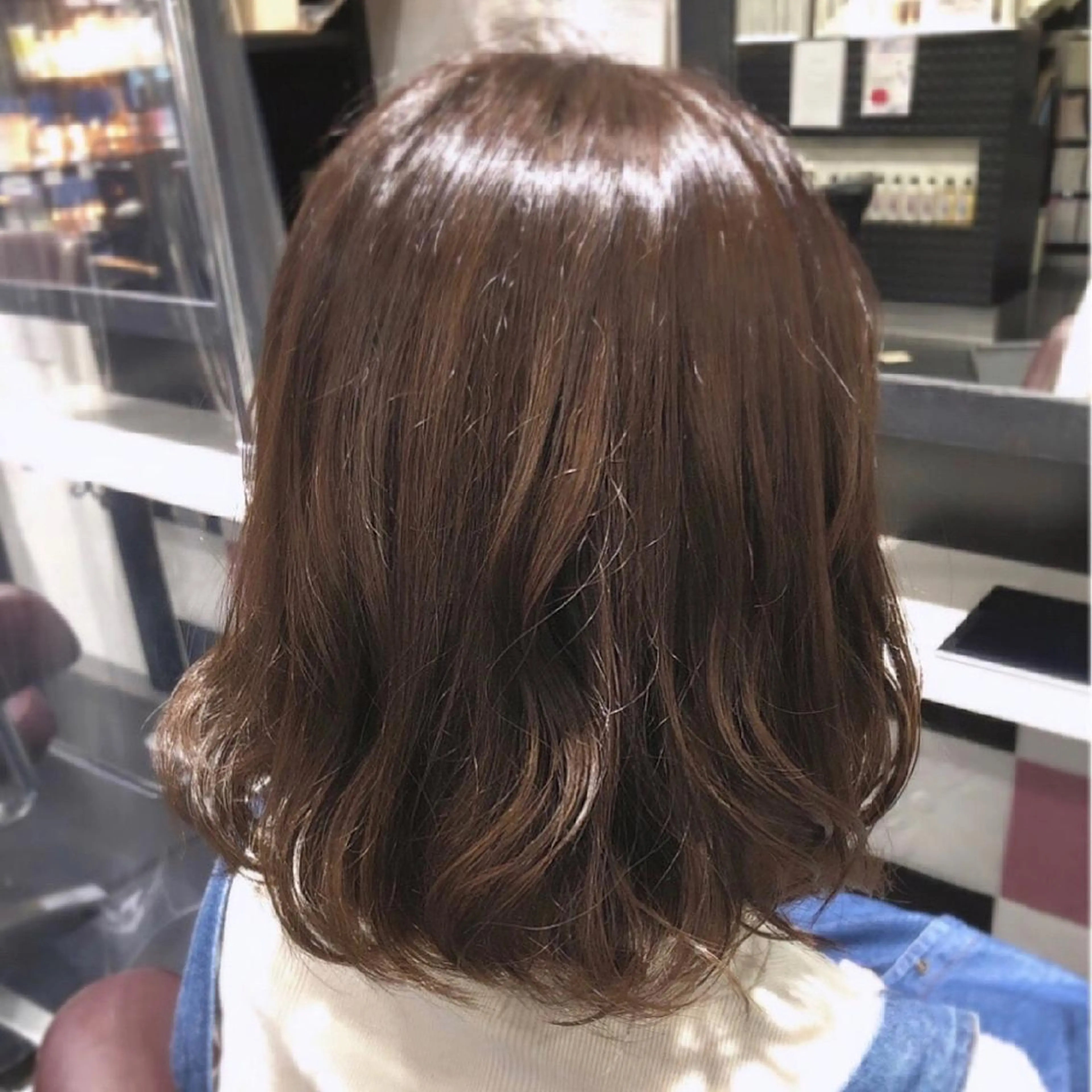ミディアム カラー ベージュカラー ラベンダーカラー ラベンダーベージュ 艶髪モテヘア ♡tomimaのヘアスタイル