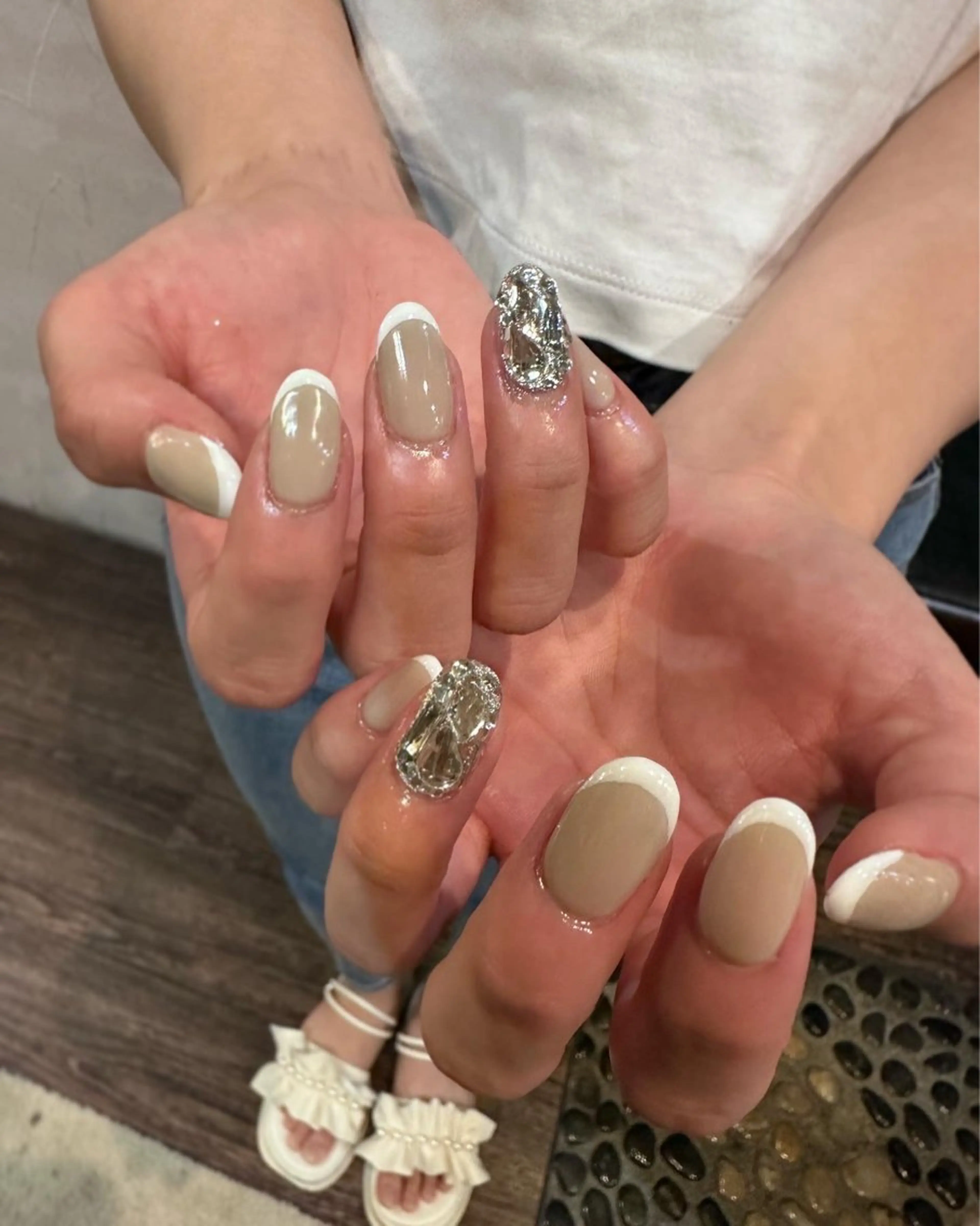 ネイル ストーンネイル Hair＆Esthe＆Nail　Garden所属・Garden Takeuchiのネイルデザイン