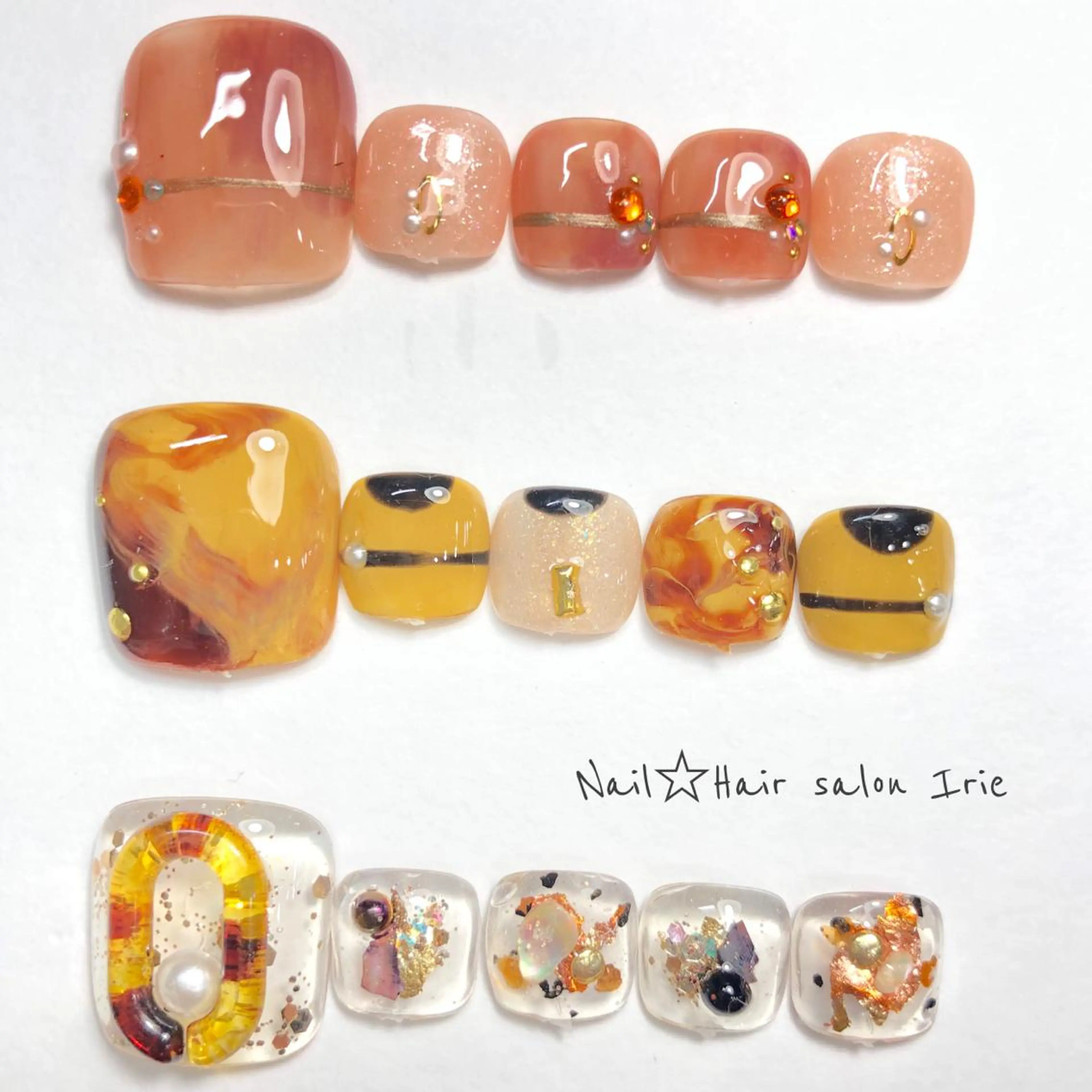 ネイル フットネイル フットネイル Hair salon Irie所属・與儀 知佳のネイルデザイン