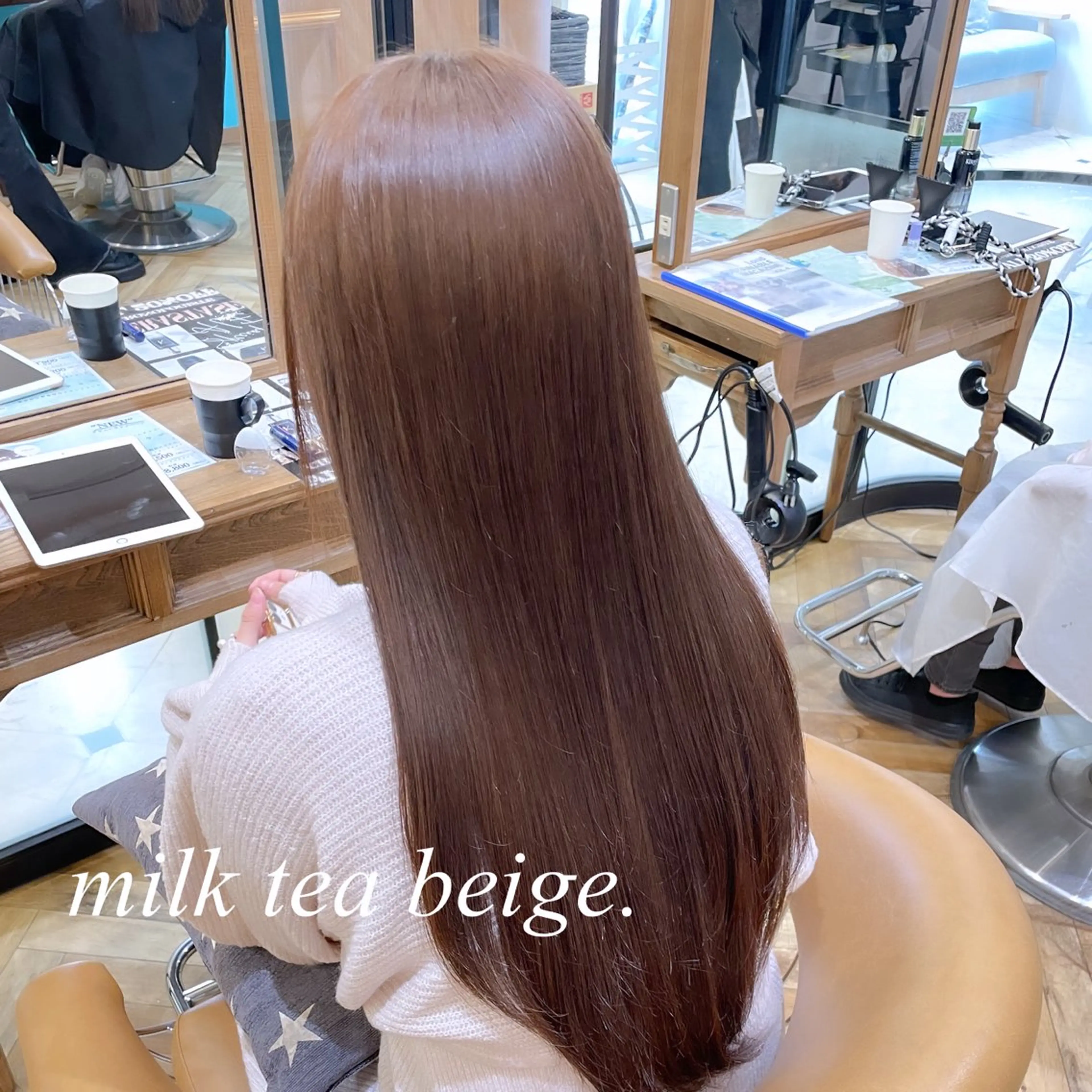ロング カラー カット ヘアカラー トリートメント 💎巻ける縮毛矯正/ 艶髪💎石渕智也のヘアスタイル