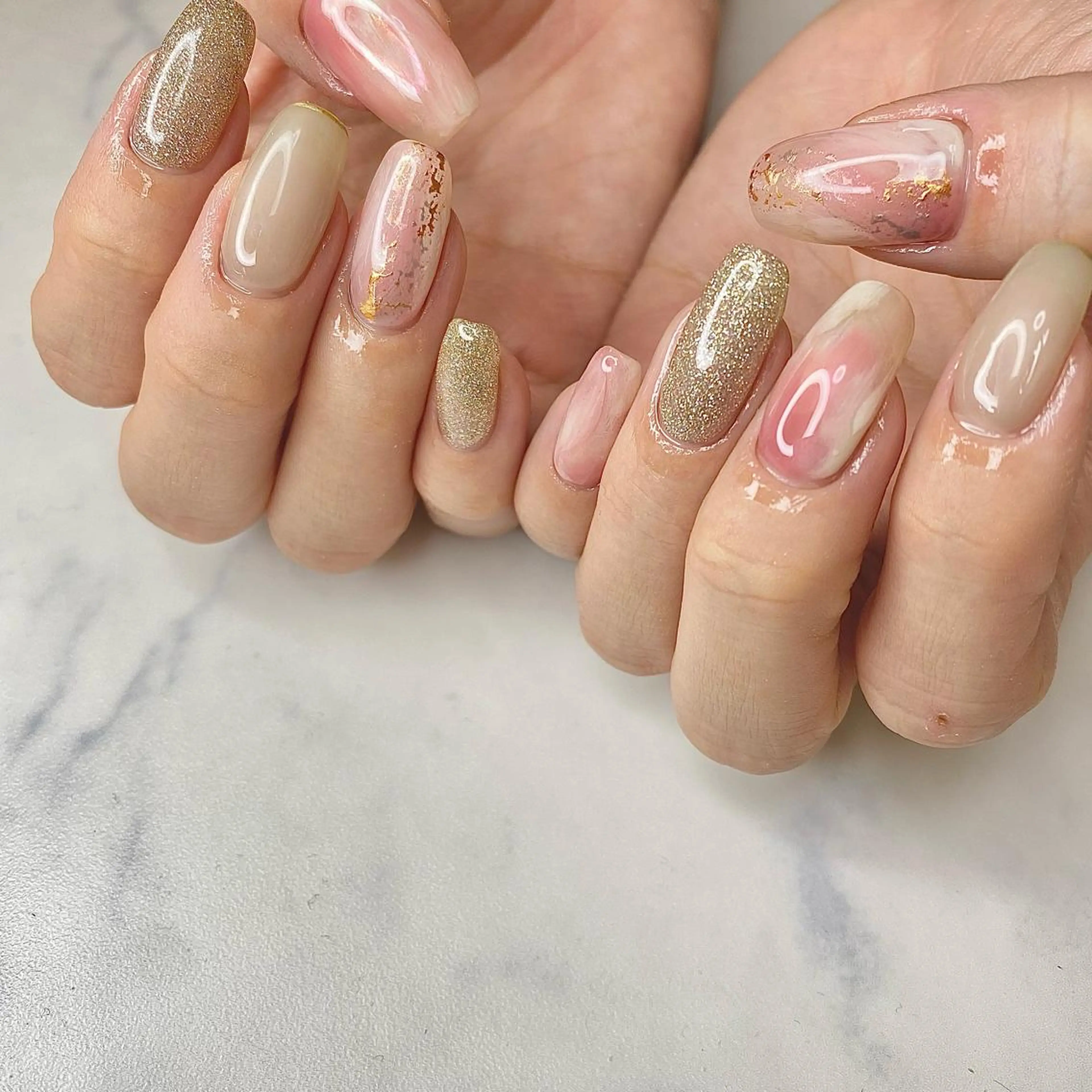 ネイル ニュアンスネイル 春ネイル C. 👑itoのマツエク・マツパデザイン