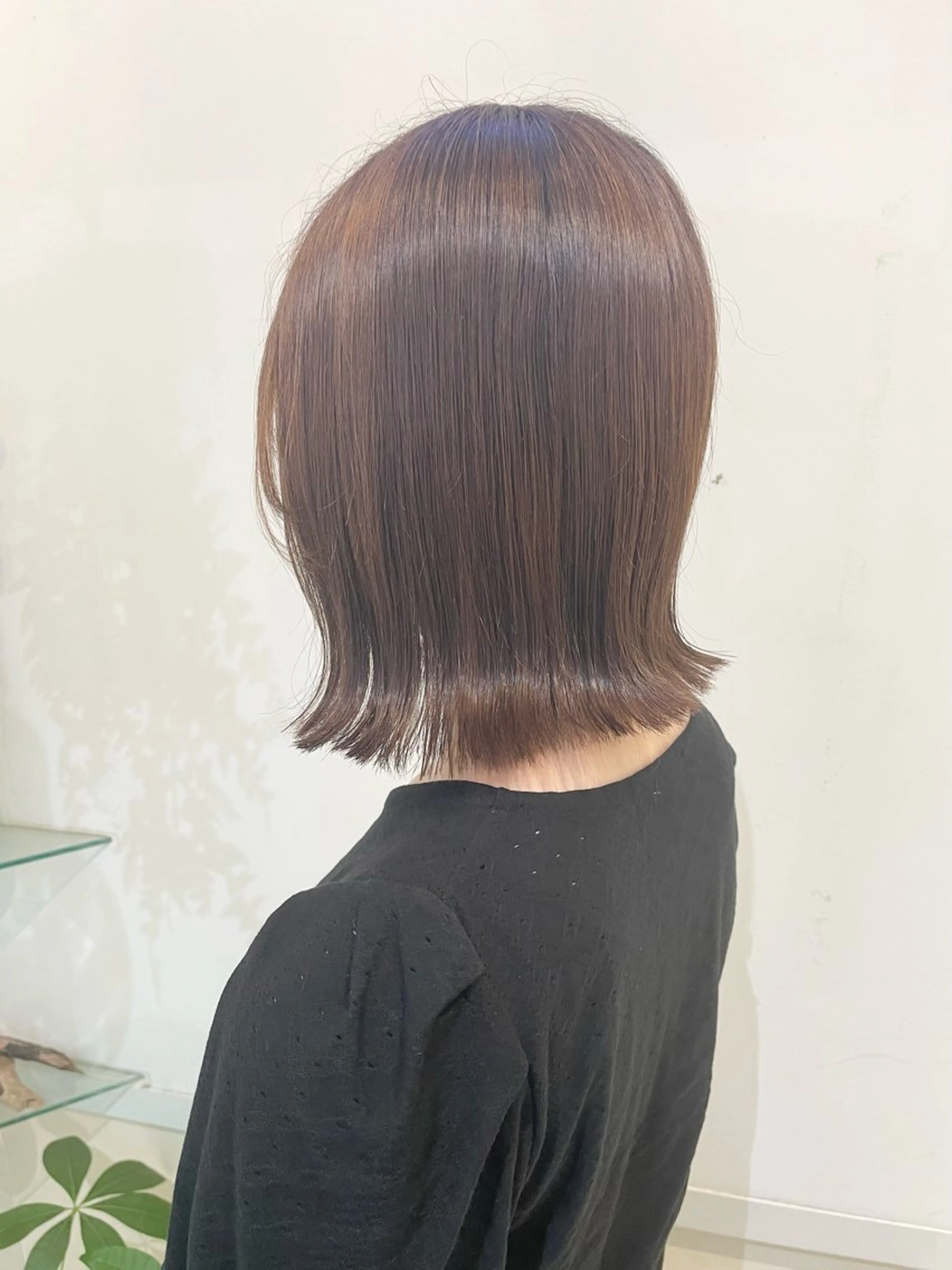 ミディアム カラー カット ヘアカラー トリートメント 髪質改善カラー🤍 エクステ✨君島由実子のヘアスタイル