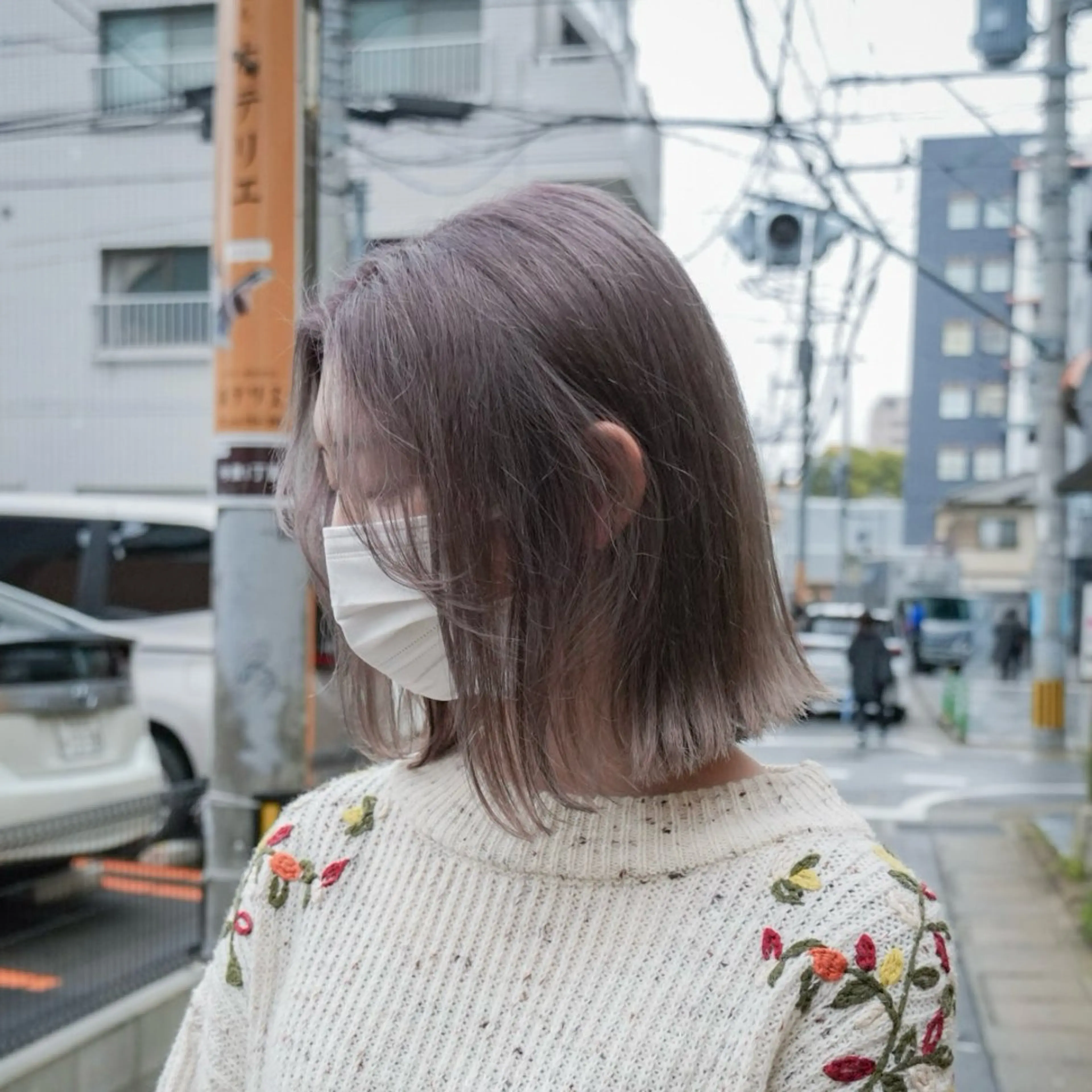 ミディアム カラー ブリーチ ケアブリーチ ハイトーンカラー ボブ カット ヘアカラー トリートメント quon RYUYA /レイヤーのヘアスタイル