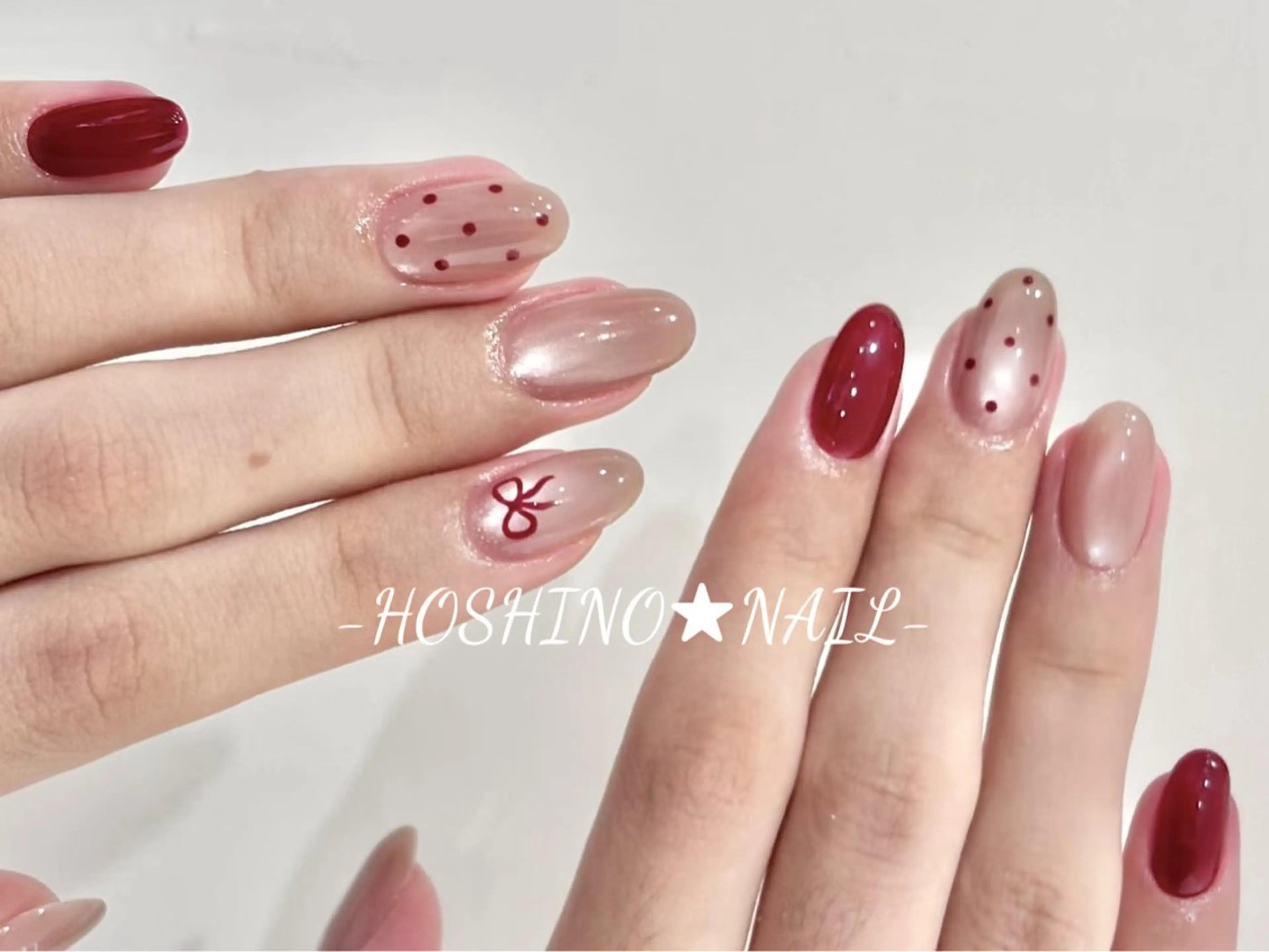 ネイル オーロラネイル チークネイル ドット フットネイル フレンチネイル ハンドネイル ★HOSHINO NAIL★新宿店のネイルデザイン