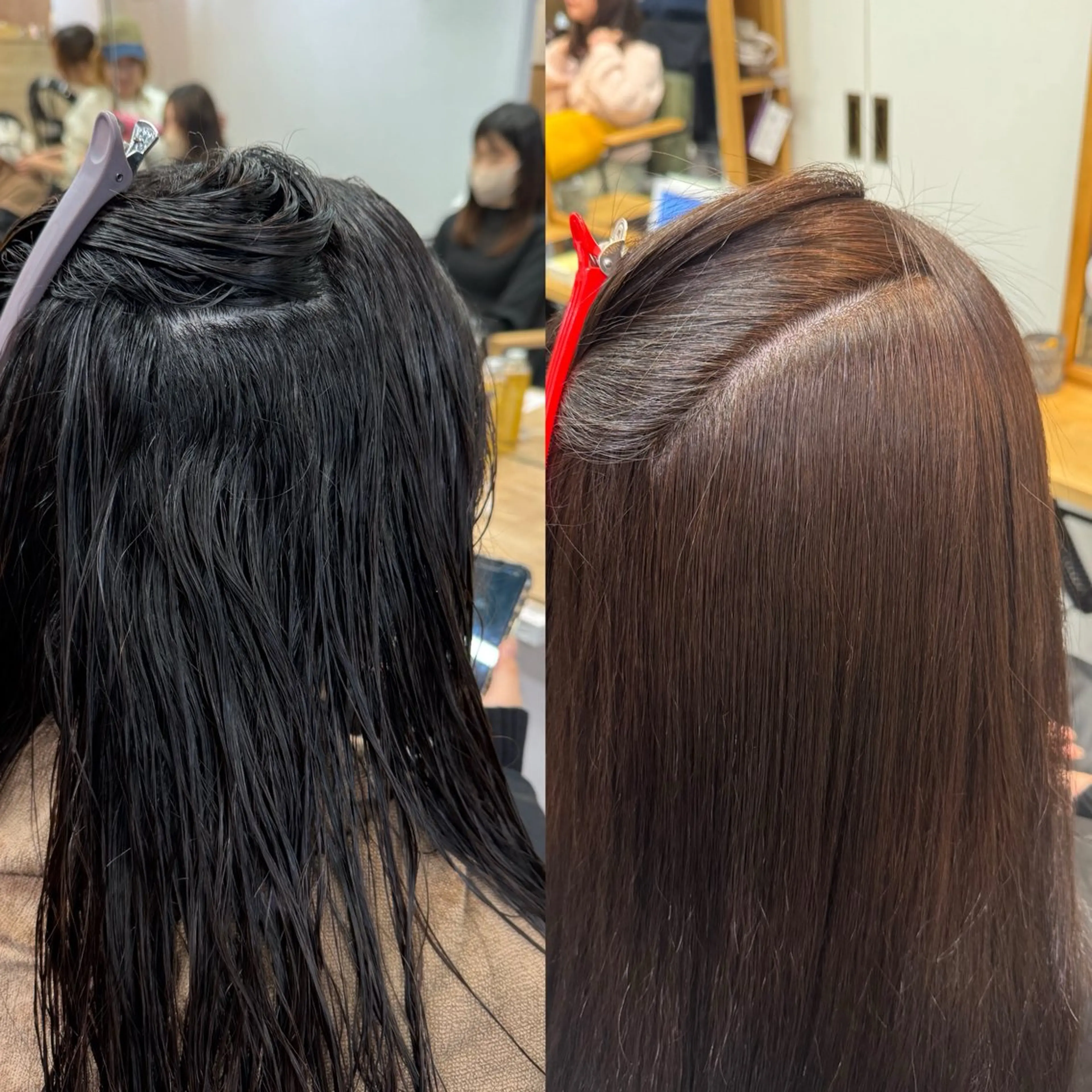 ロング 縮毛矯正 縮毛矯正 艶カラーヘアアレンジ 縮毛矯正🍓ひふみのヘアスタイル