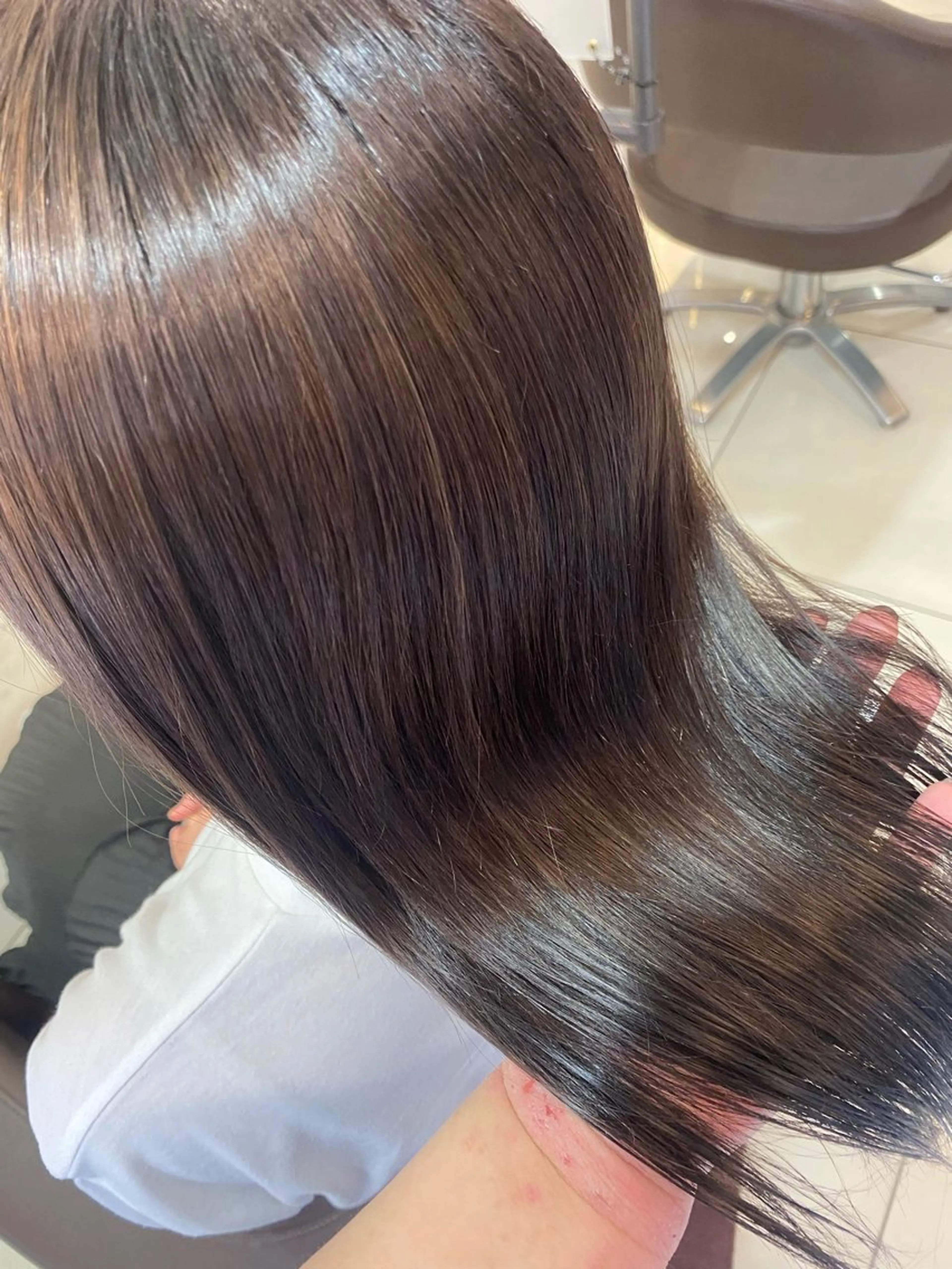 ロング カラー ヘアカラー トリートメント ミルクティーベージュ 暖色カラー/池田麻帆のヘアスタイル