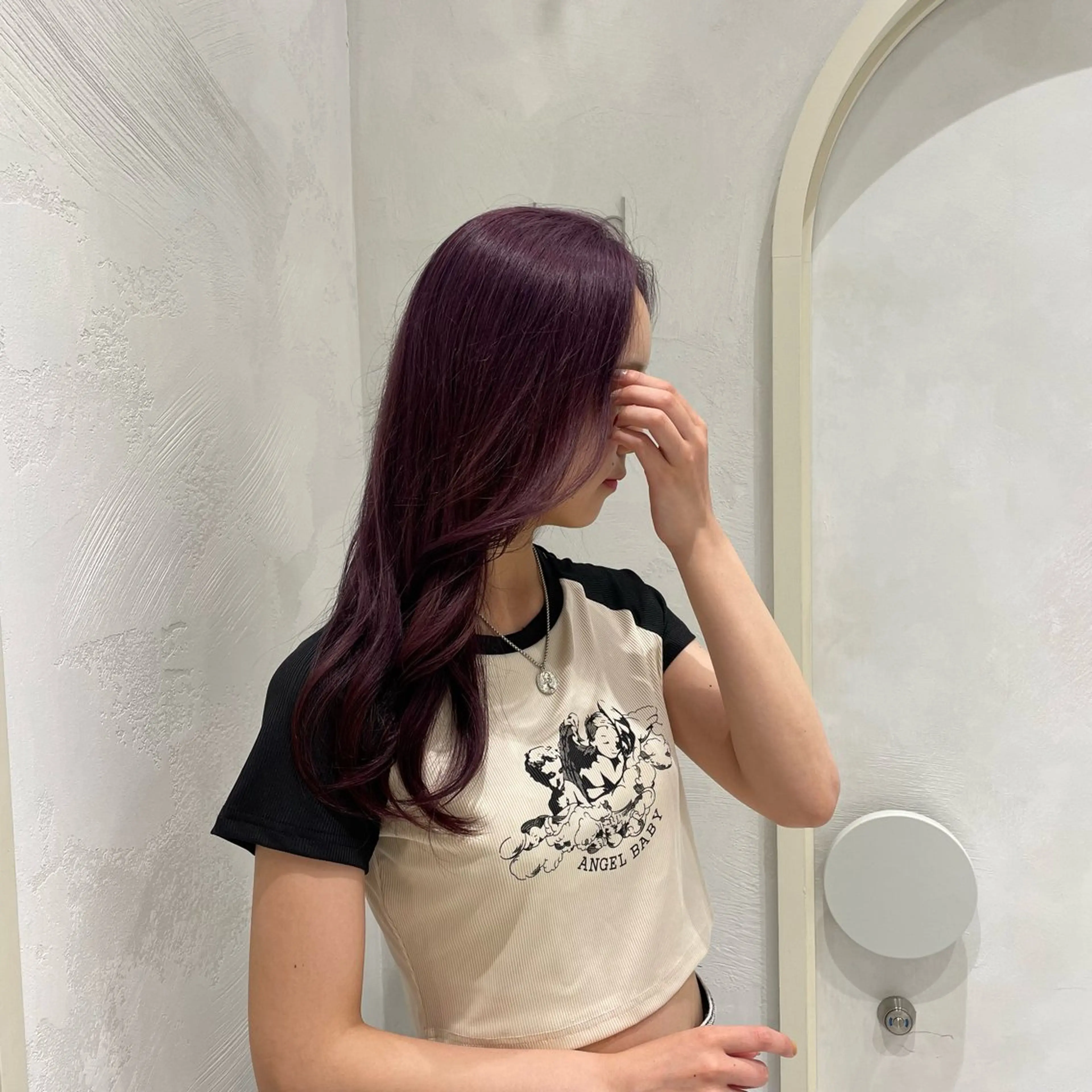 ロング ヘアカラー 桑本 さと子のヘアスタイル
